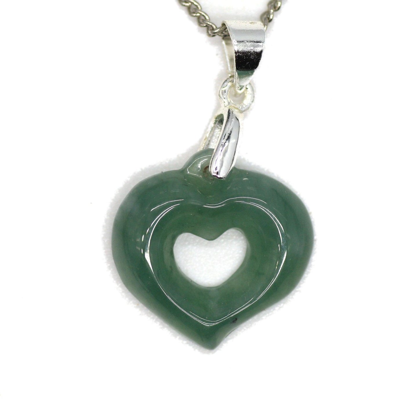Type A Jadeite Jade Mini Heart Pendants - Jade-collector.com