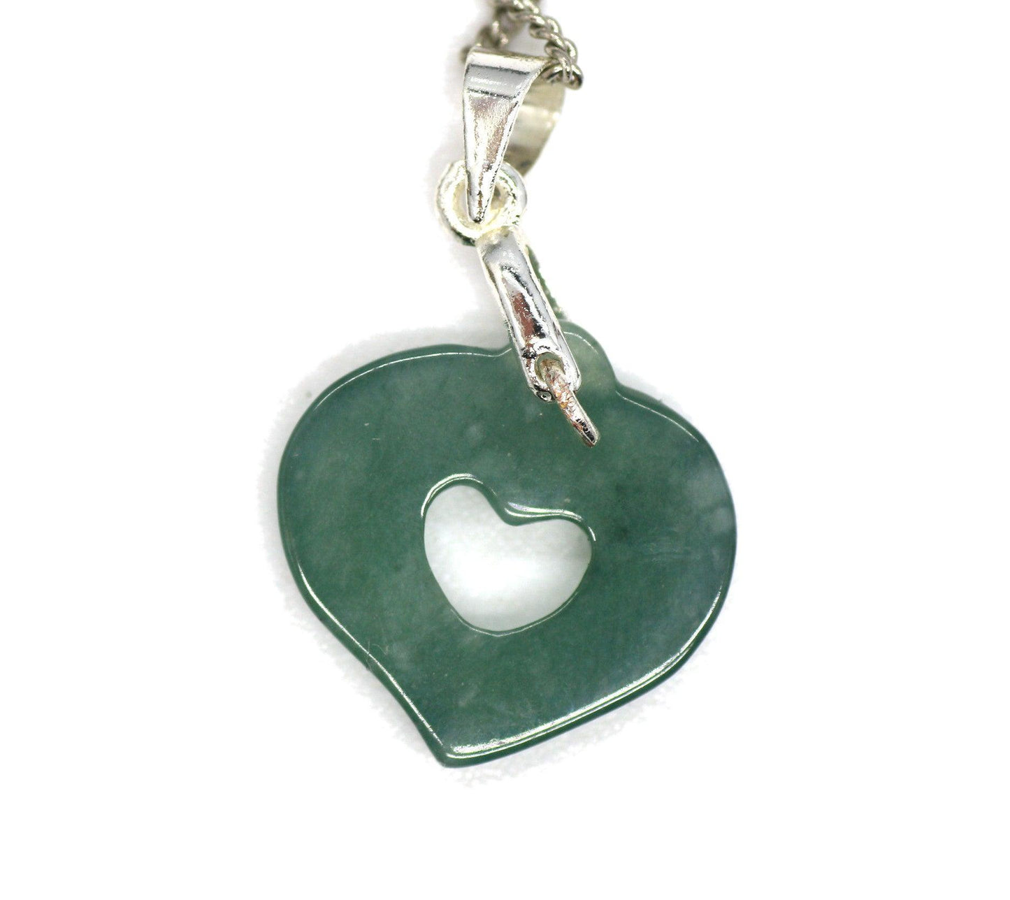 Type A Jadeite Jade Mini Heart Pendants - Jade-collector.com