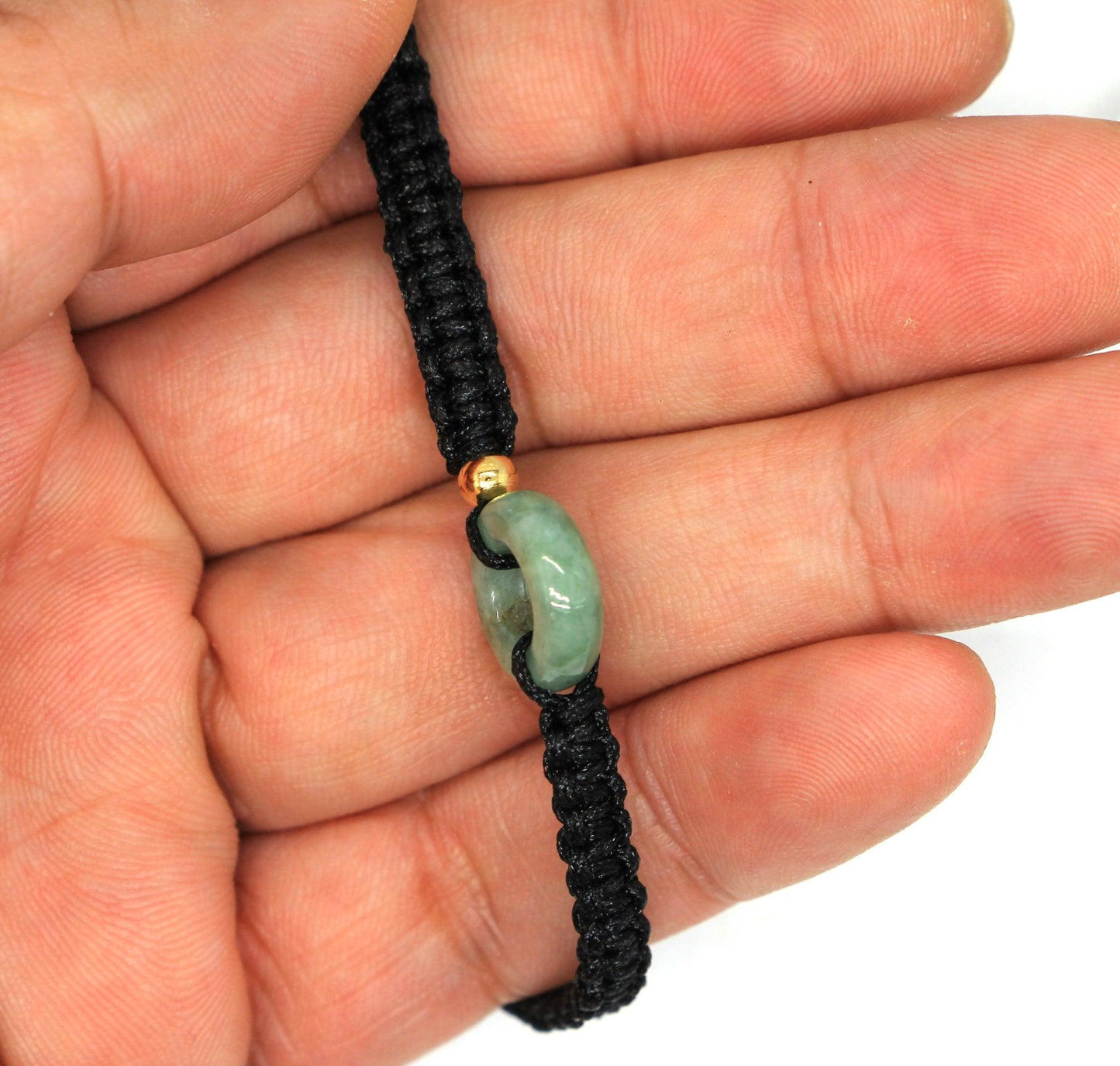 Type A Jadeite Jade Mini Donut Bracelet Series BR20044 - Jade-collector.com