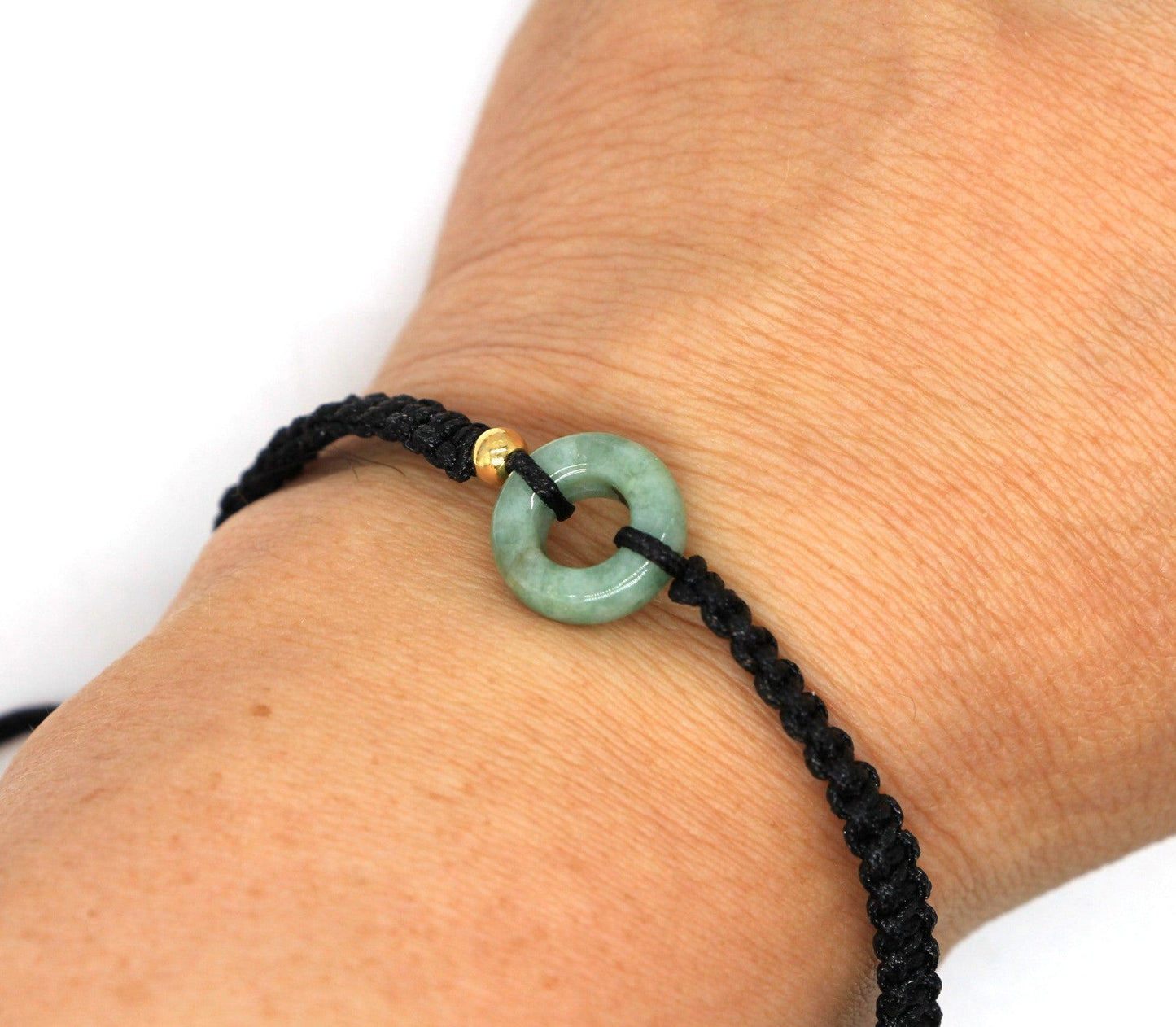 Type A Jadeite Jade Mini Donut Bracelet Series BR20044 - Jade-collector.com