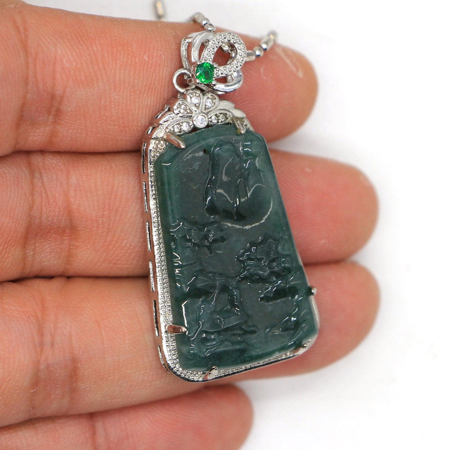 Type A Jadeite Jade Pendants Inlay Series in60005