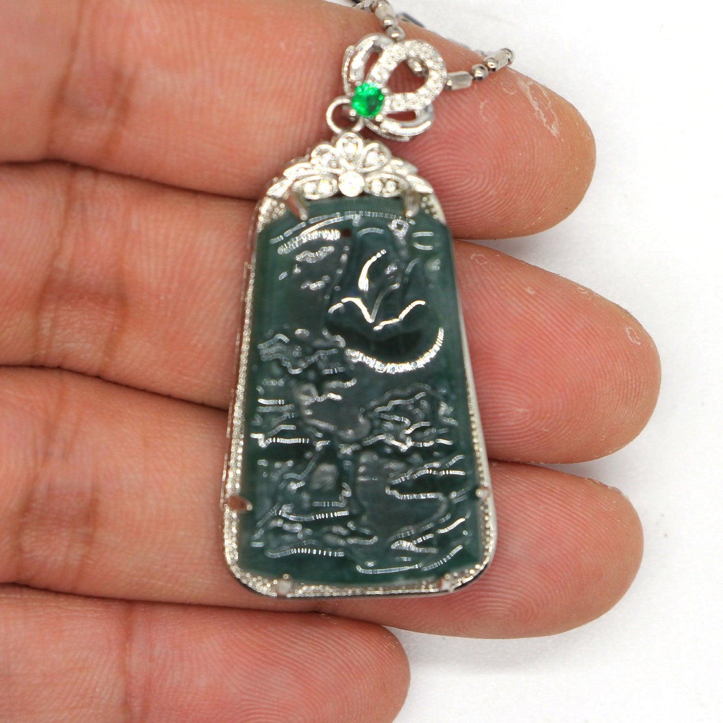 Type A Jadeite Jade Pendants Inlay Series in60005