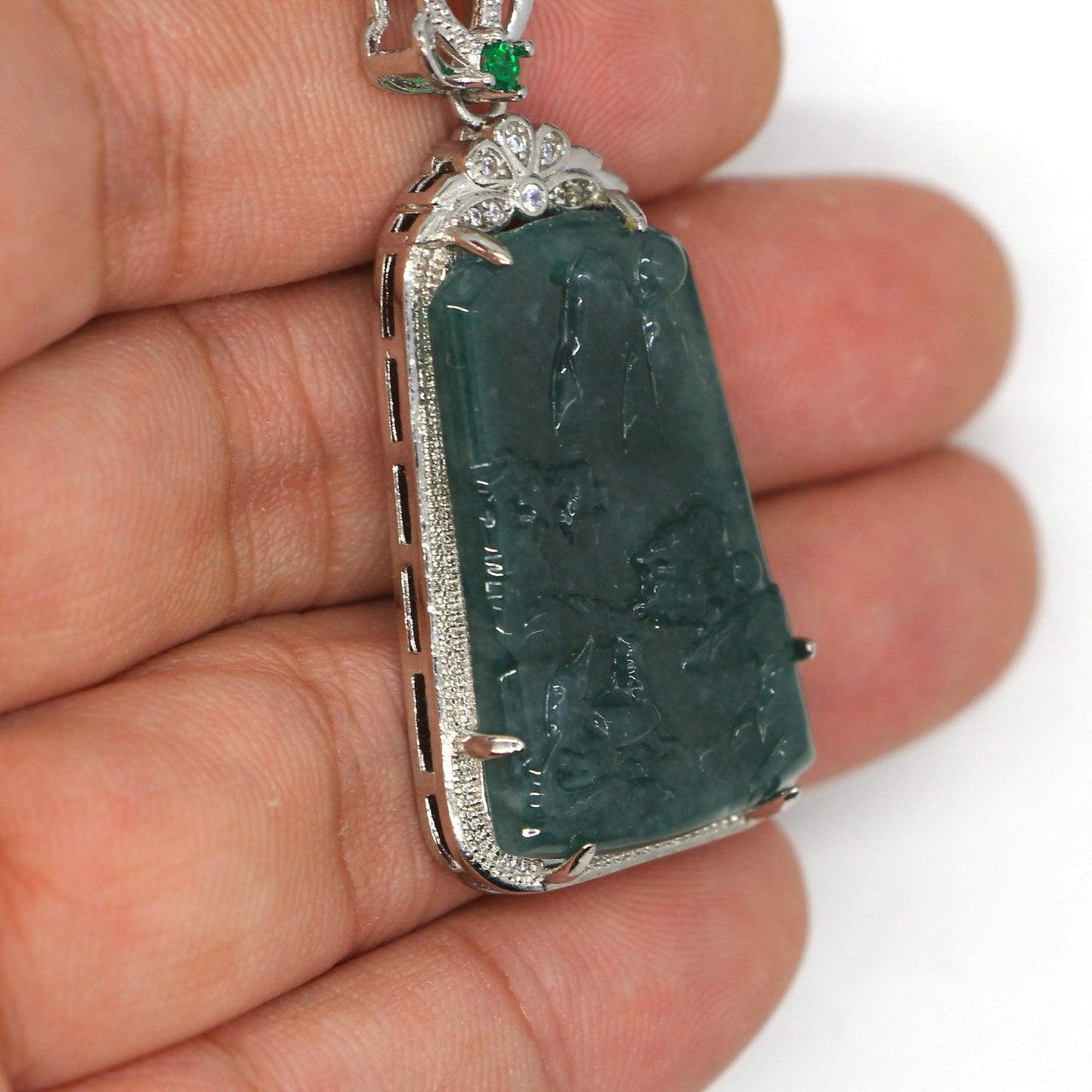 Type A Jadeite Jade Pendants Inlay Series in60005