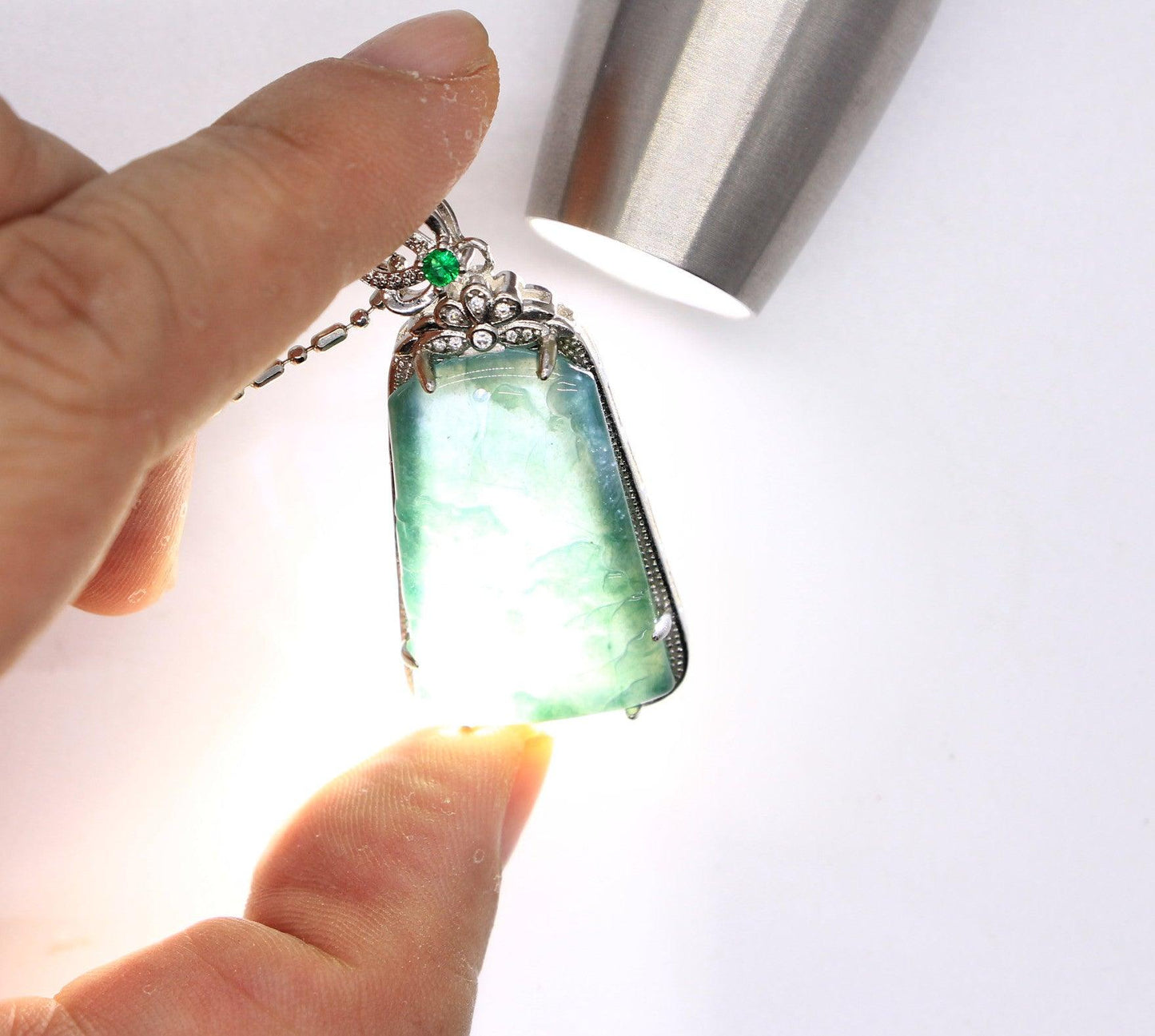 Type A Jadeite Jade Pendants Inlay Series in60005 - Jade-collector.com