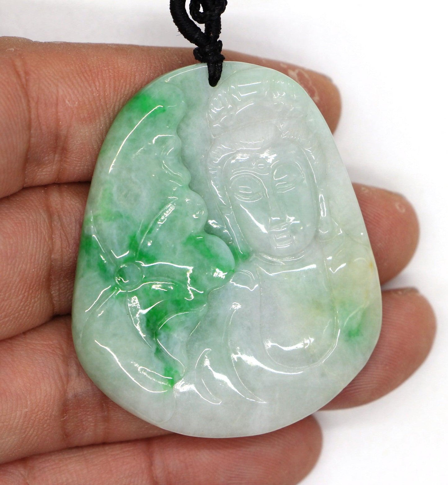 Type A Jadeite Jade Guanyin Pendants Series pe10030 - Jade-collector.com