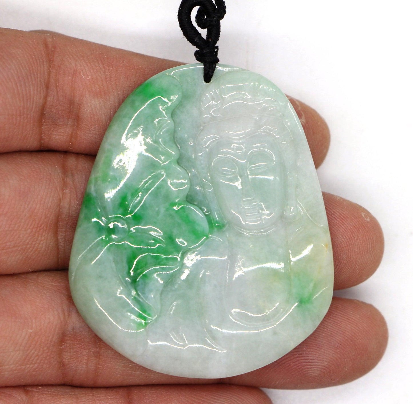 Type A Jadeite Jade Guanyin Pendants Series pe10030 - Jade-collector.com