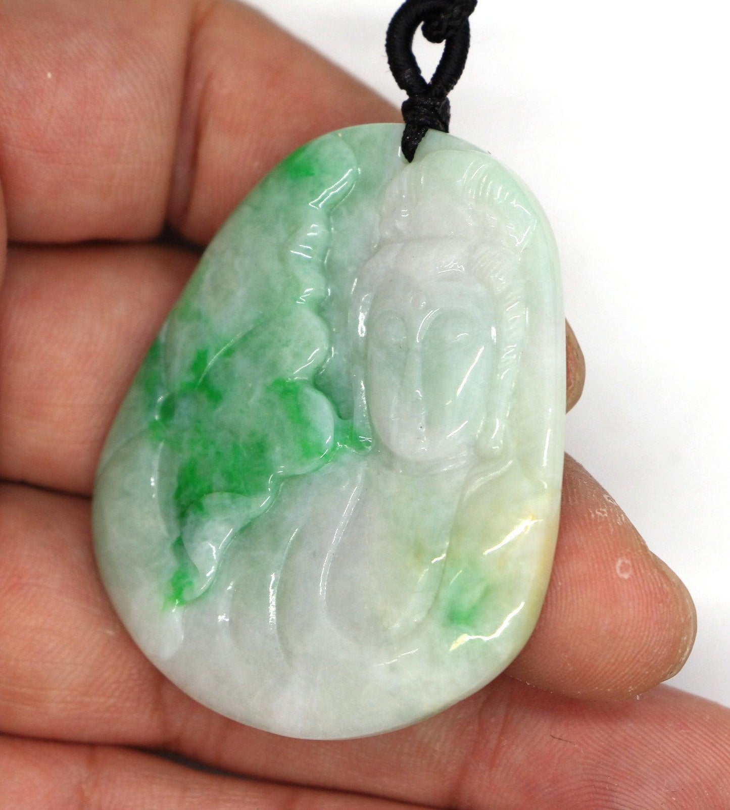 Type A Jadeite Jade Guanyin Pendants Series pe10030 - Jade-collector.com