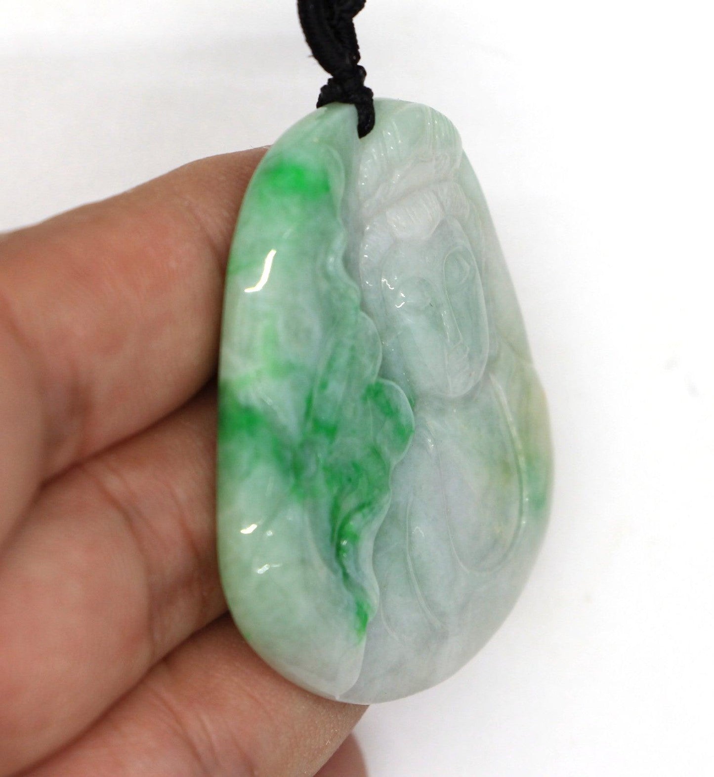 Type A Jadeite Jade Guanyin Pendants Series pe10030 - Jade-collector.com