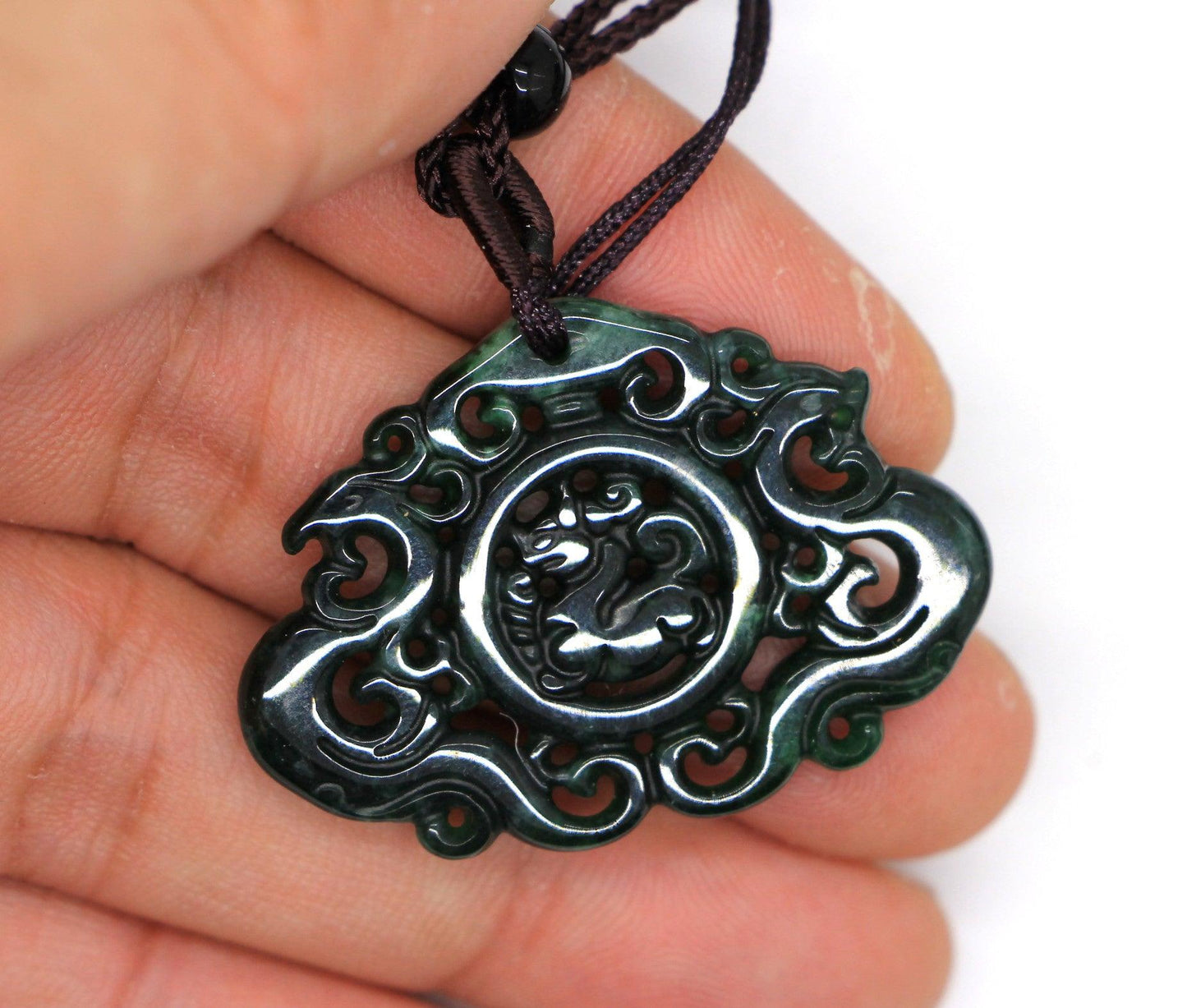 Type A Jadeite Jade Pendants Dragon Series pe10029