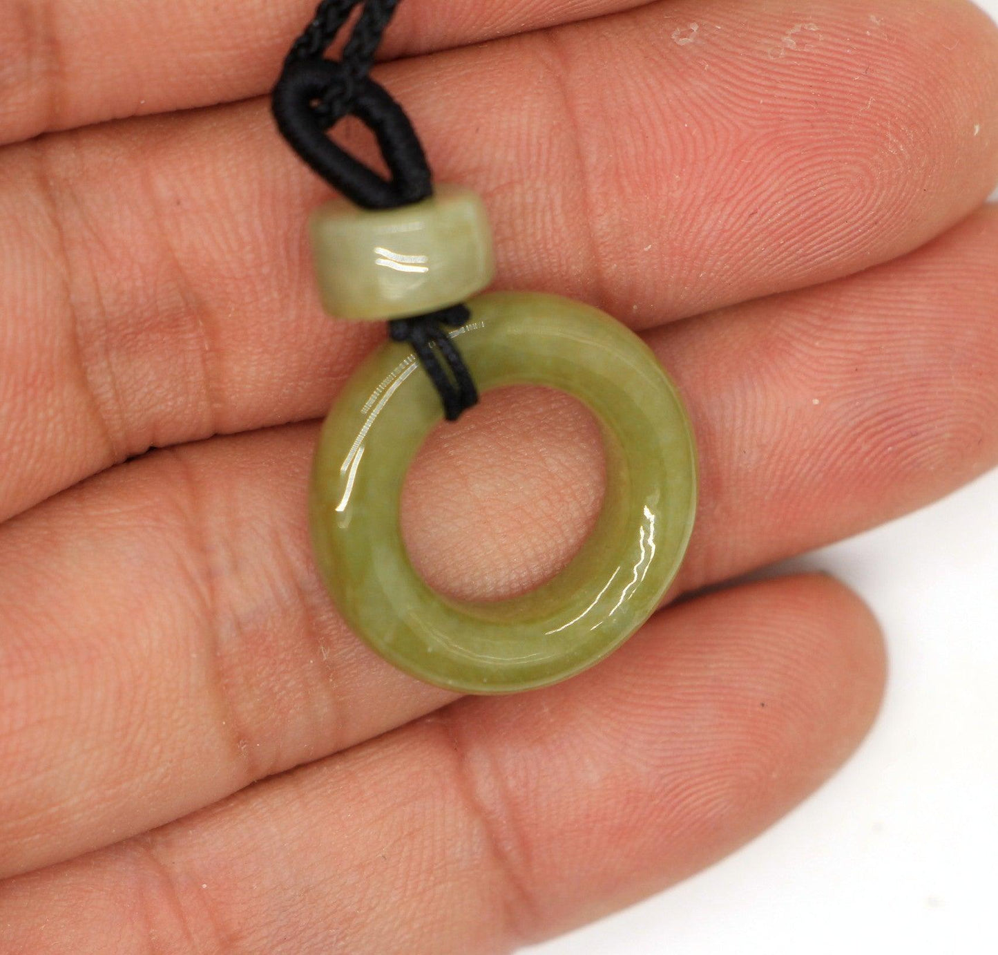 Type A Jadeite Jade Pendants Donut Series PE10059 - Jade-collector.com