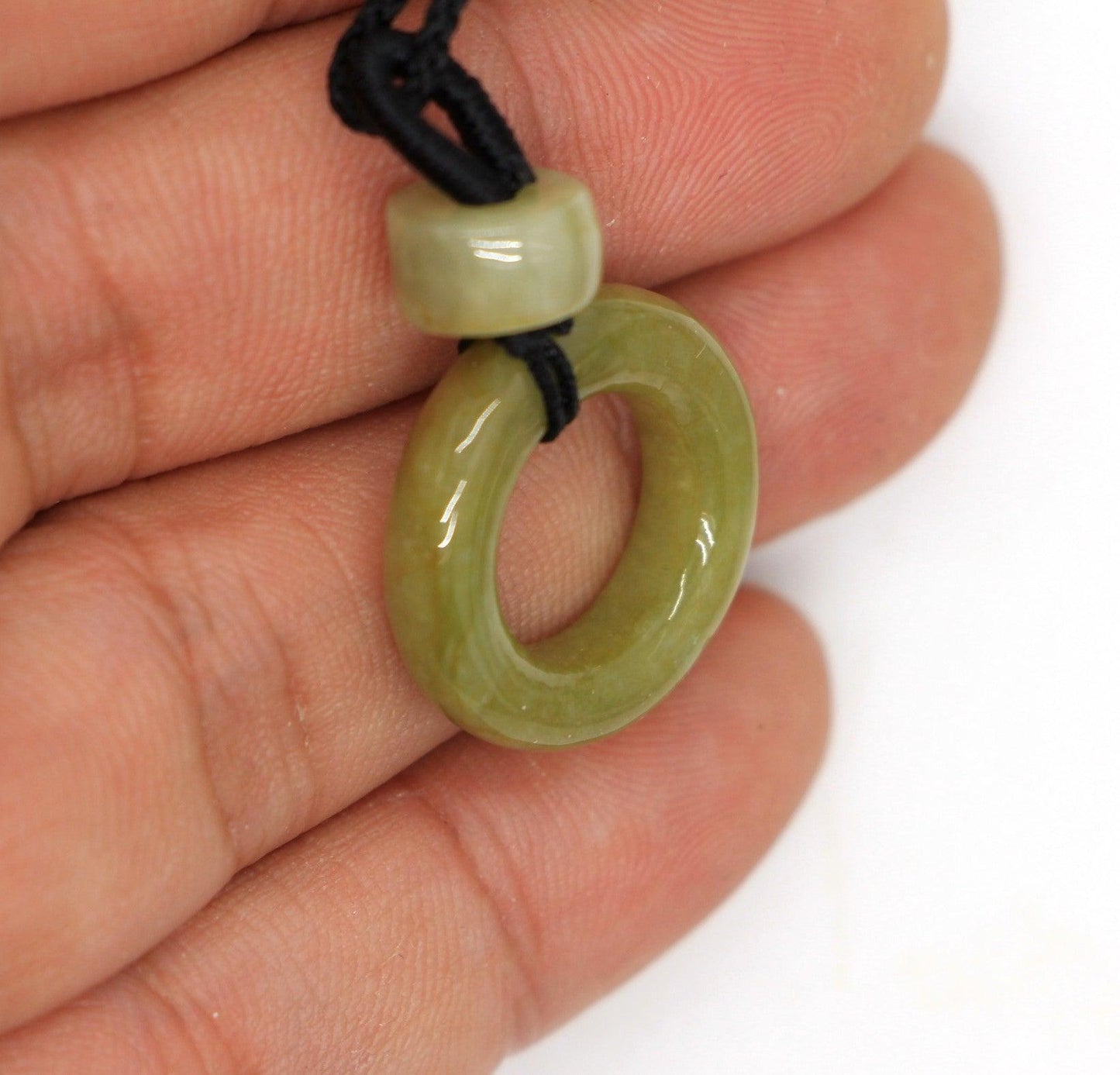 Type A Jadeite Jade Pendants Donut Series PE10059 - Jade-collector.com