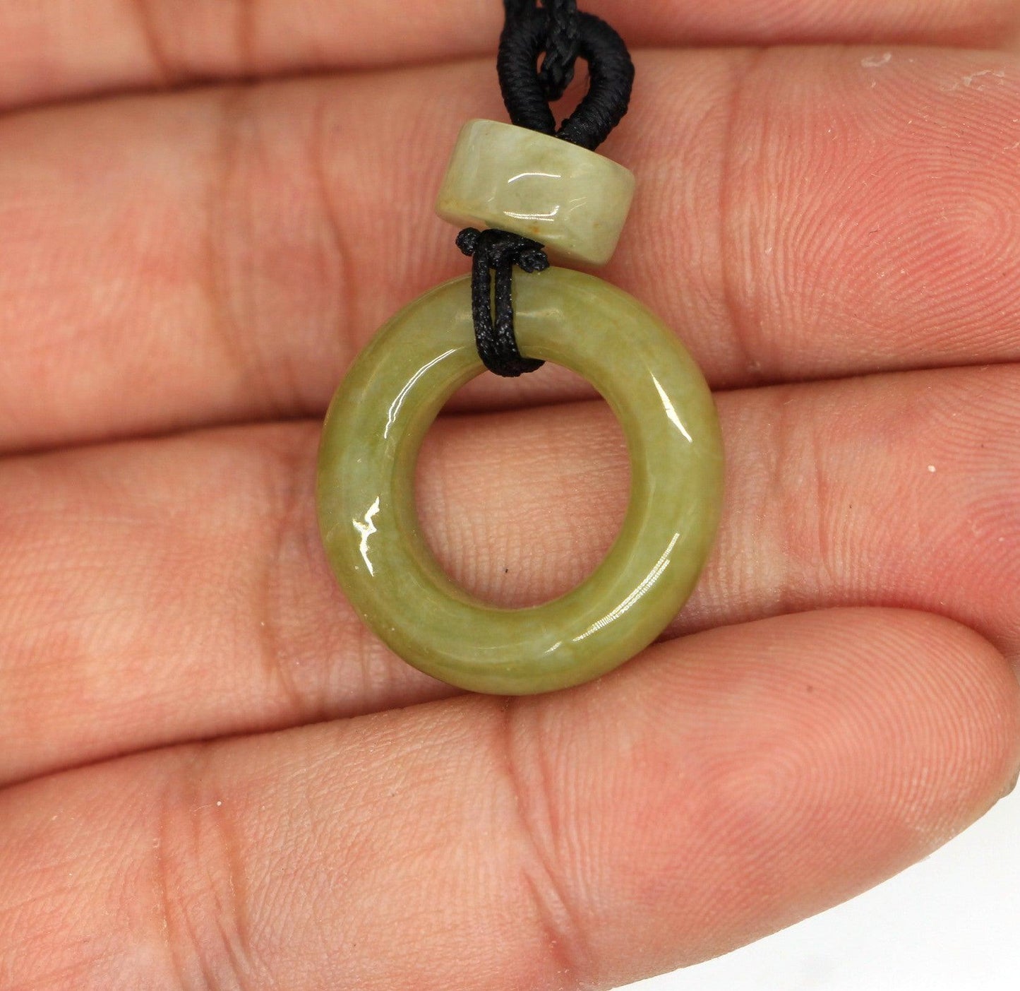 Type A Jadeite Jade Pendants Donut Series PE10059 - Jade-collector.com