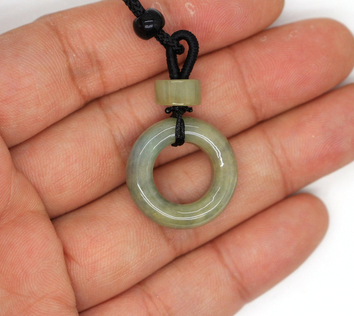Type A Jadeite Jade Pendants Donut Series PE10056 - Jade-collector.com