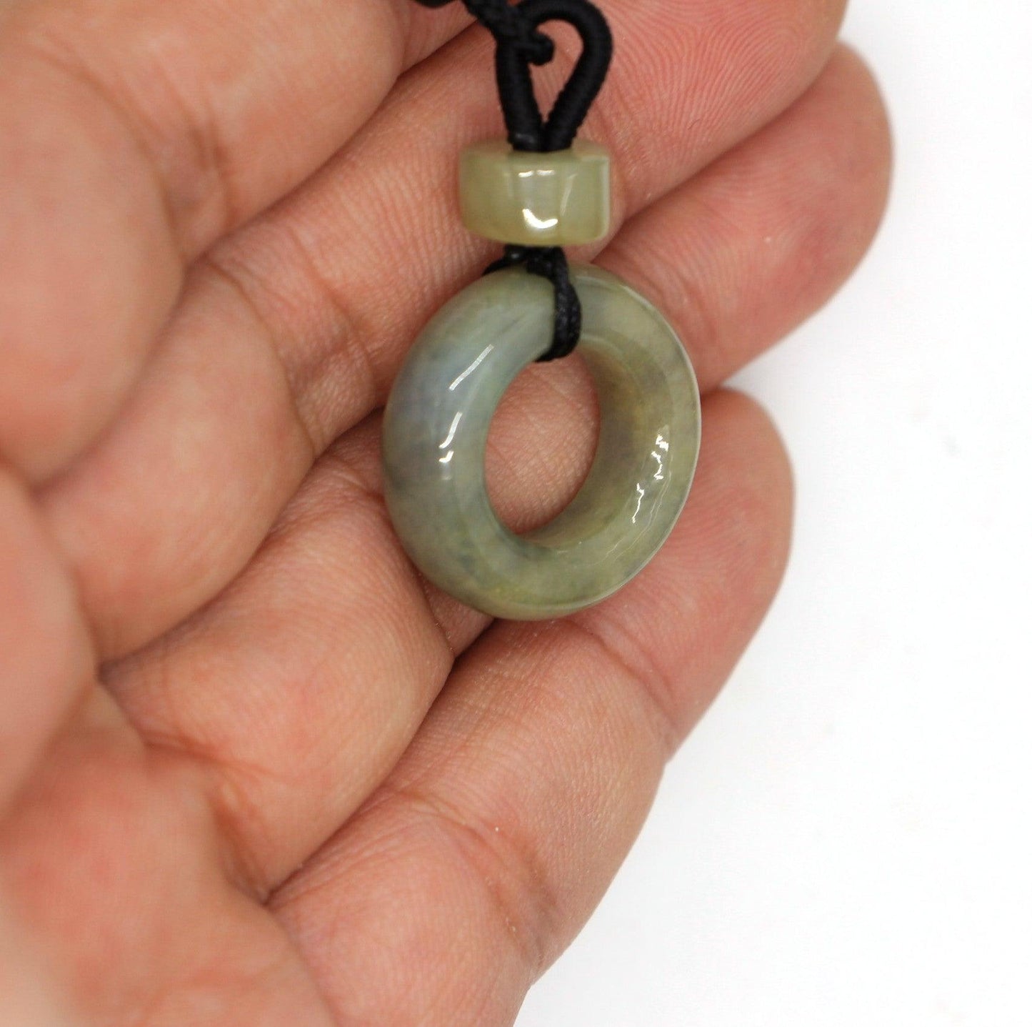 Type A Jadeite Jade Pendants Donut Series PE10056 - Jade-collector.com