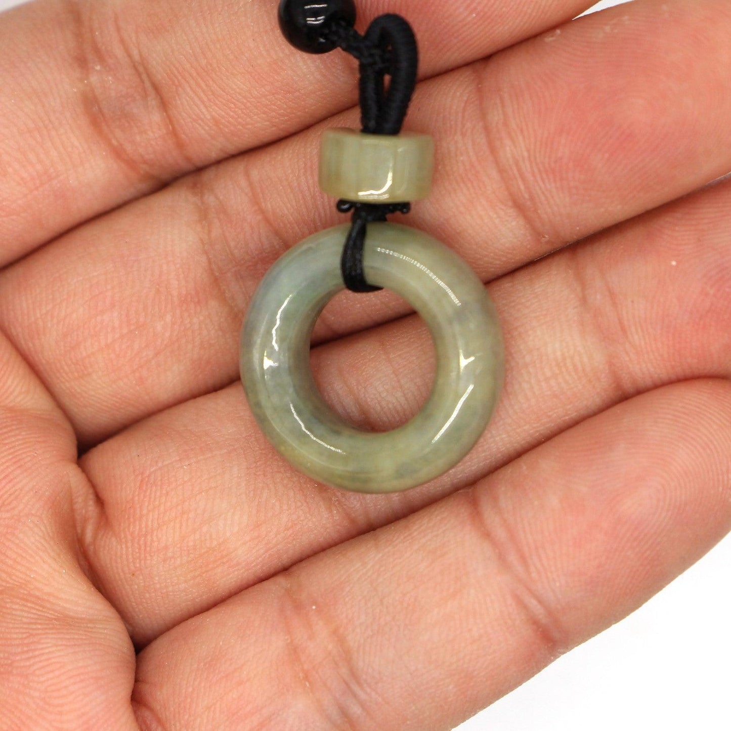 Type A Jadeite Jade Pendants Donut Series PE10056 - Jade-collector.com