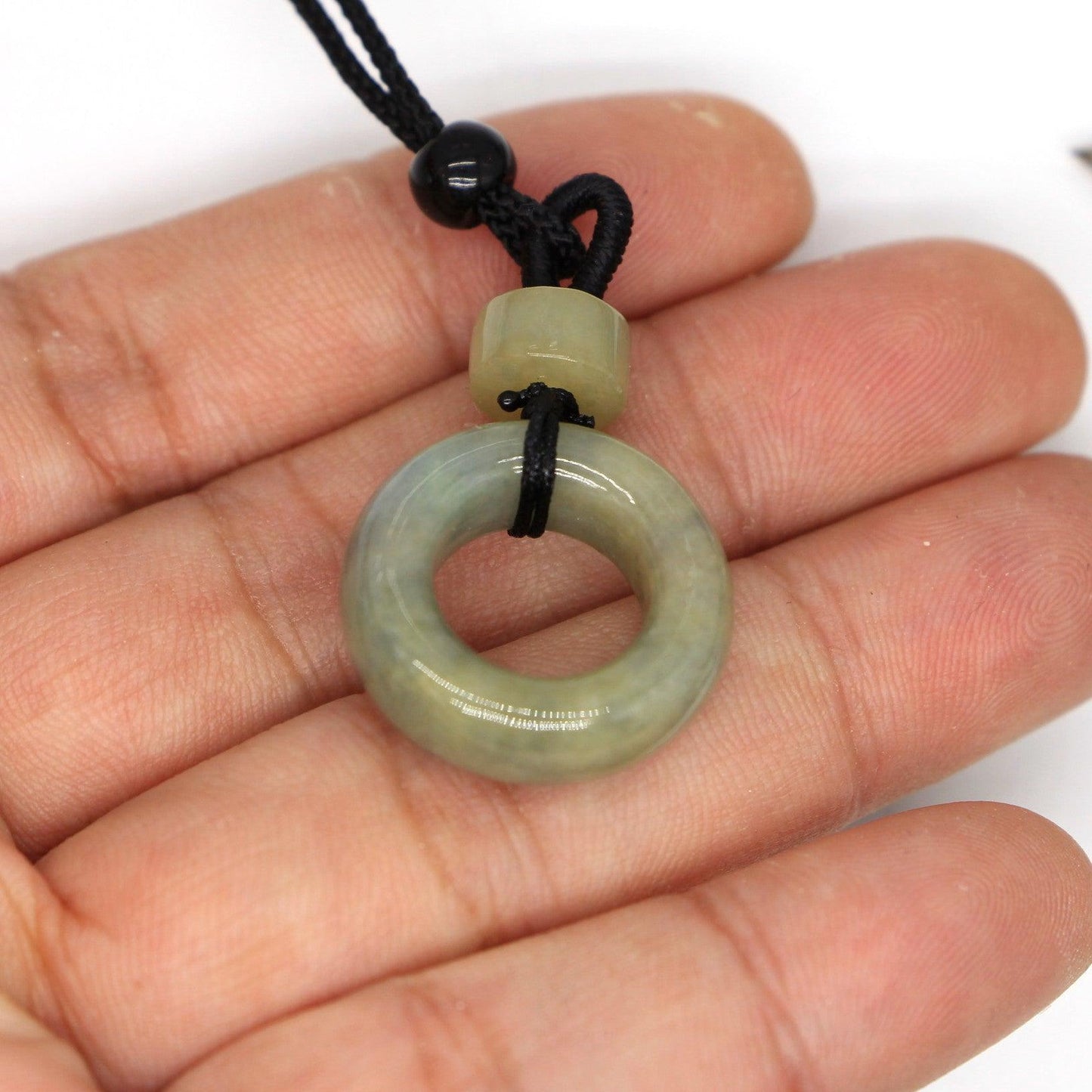 Type A Jadeite Jade Pendants Donut Series PE10056 - Jade-collector.com