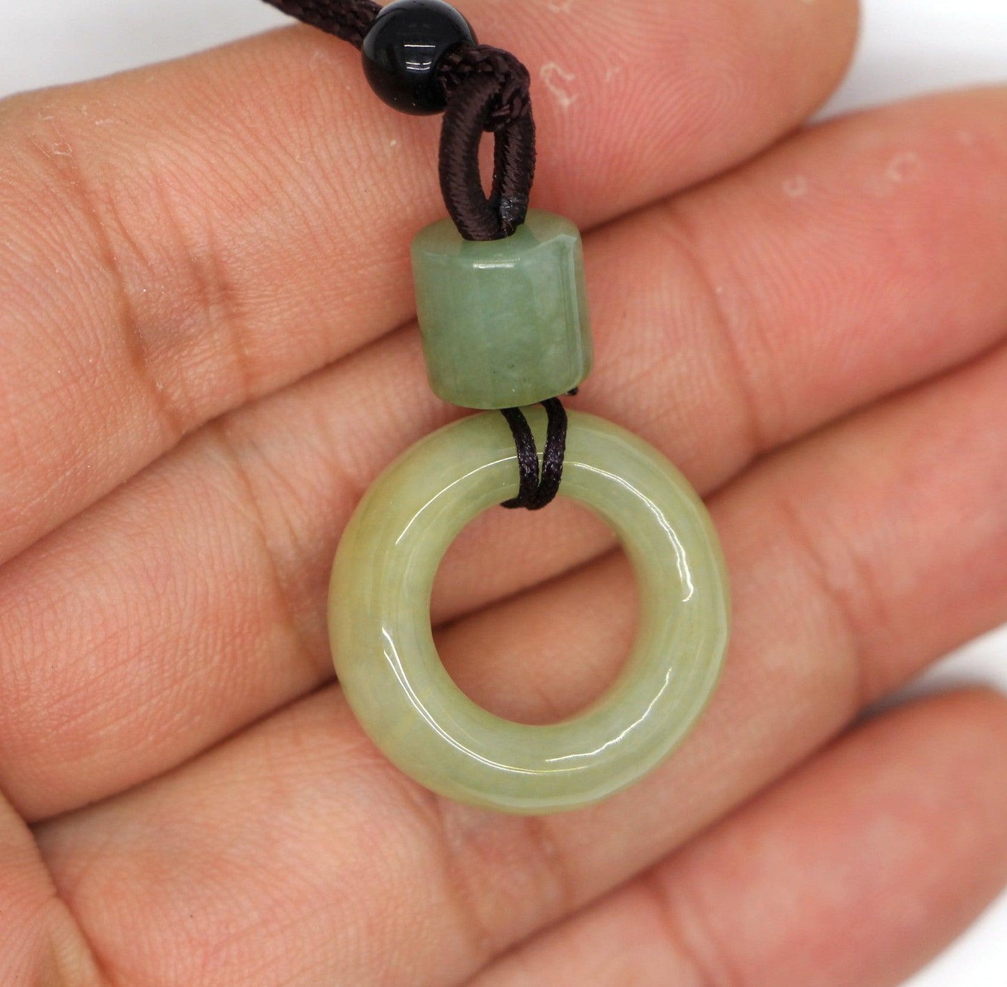 Type A Jadeite Jade Pendants Donut Series PE10055 - Jade-collector.com