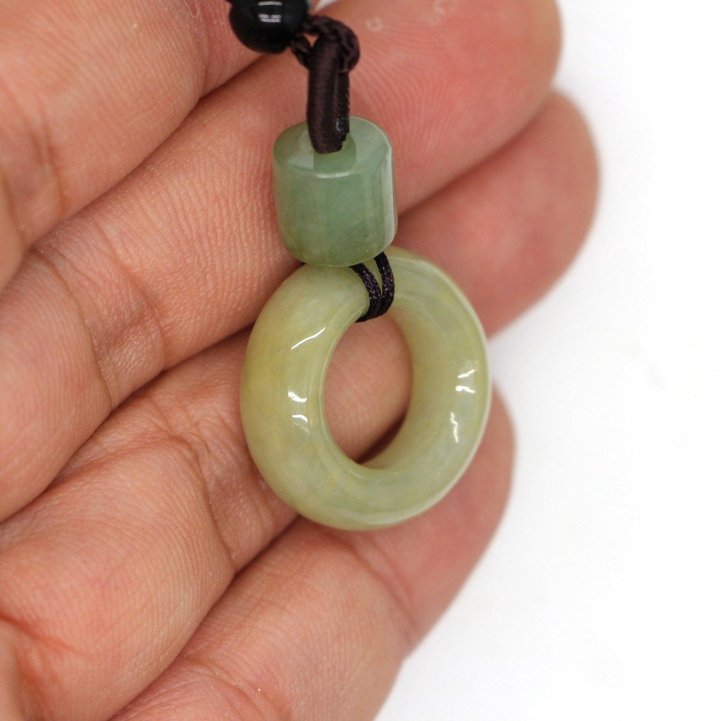 Type A Jadeite Jade Pendants Donut Series PE10055 - Jade-collector.com