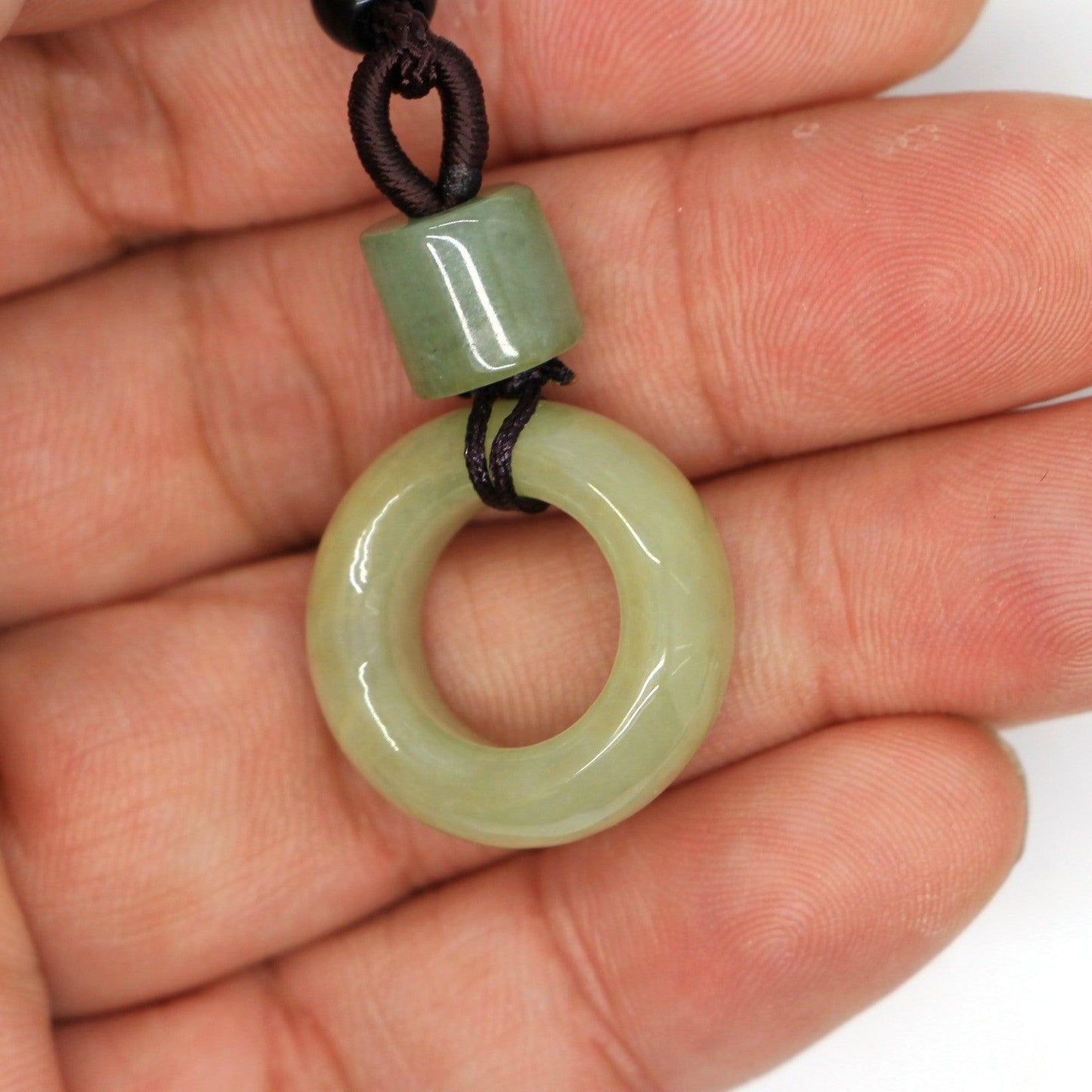 Type A Jadeite Jade Pendants Donut Series PE10055 - Jade-collector.com