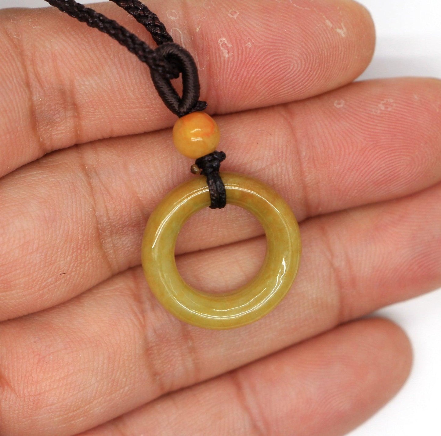 Type A Jadeite Jade Pendants Donut Series PE10051