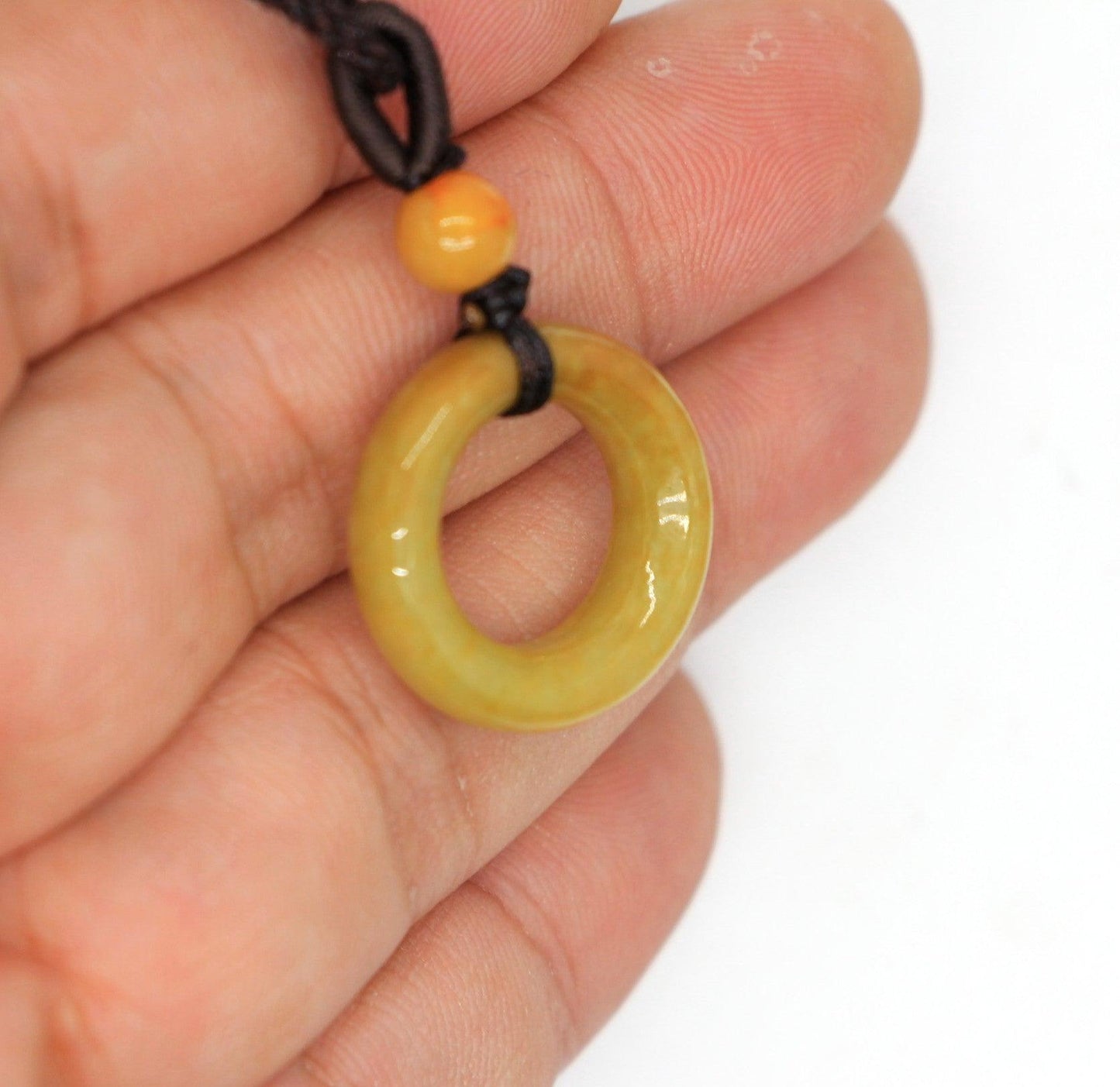 Type A Jadeite Jade Pendants Donut Series PE10051