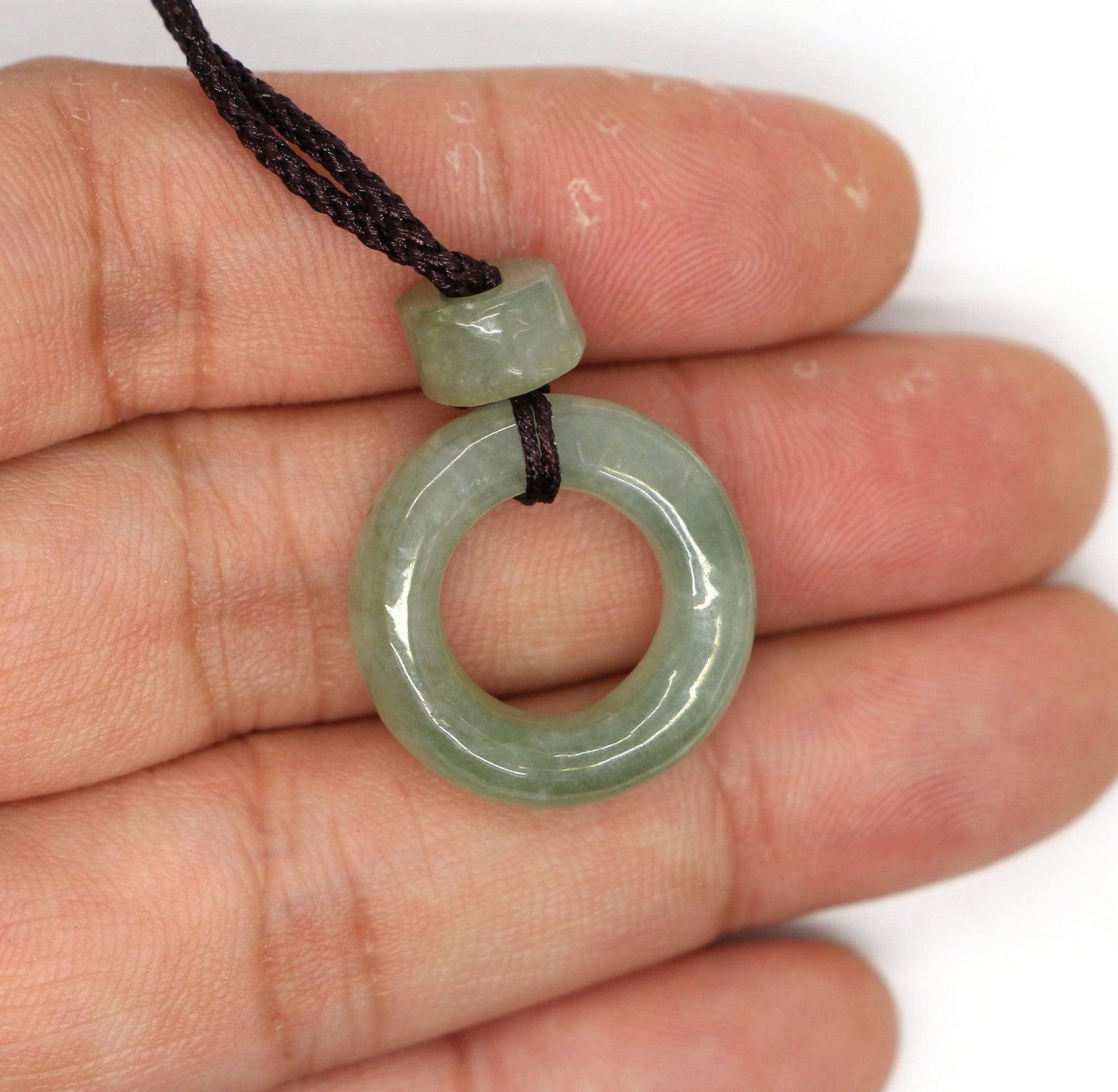Type A Jadeite Jade Pendants Donut Series PE10060