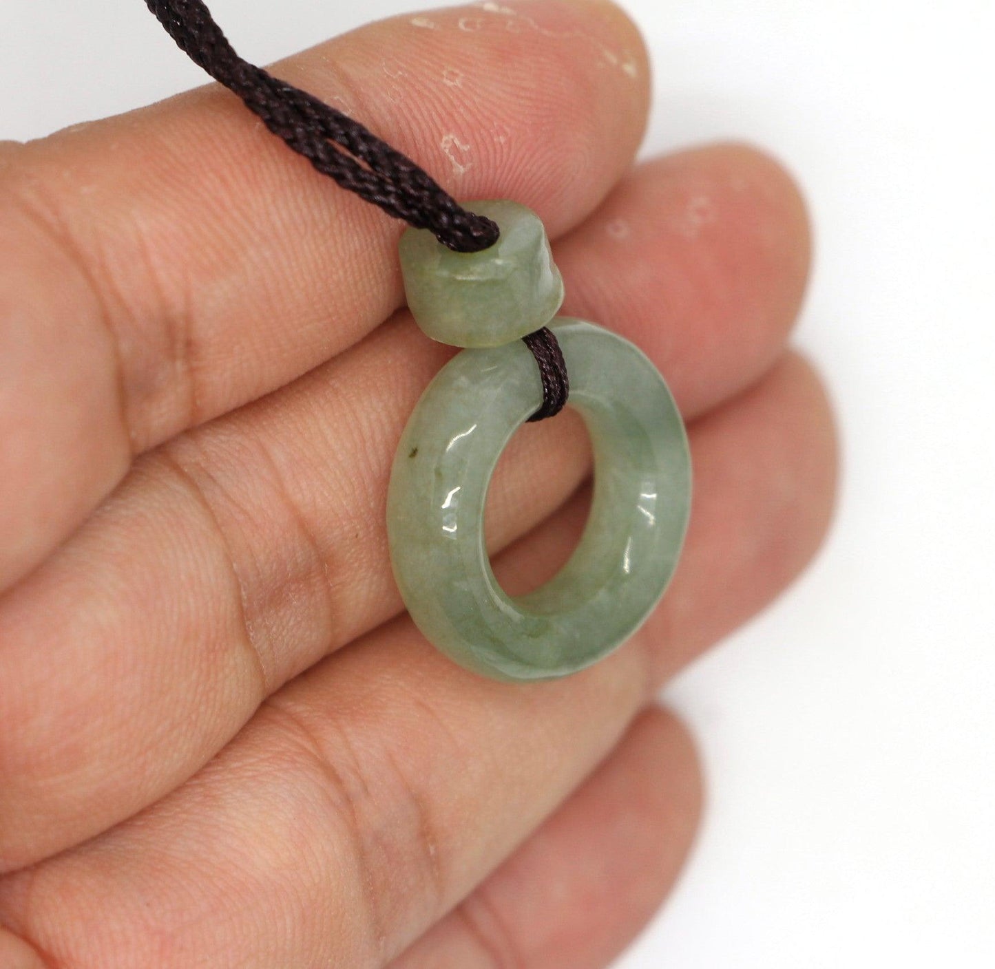 Type A Jadeite Jade Pendants Donut Series PE10060