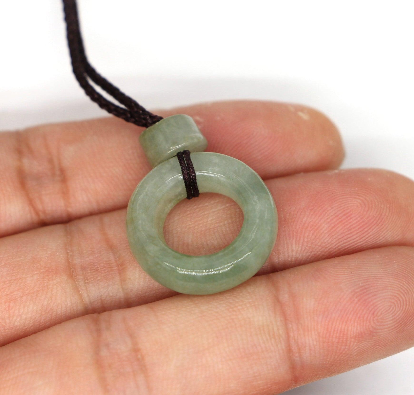 Type A Jadeite Jade Pendants Donut Series PE10060