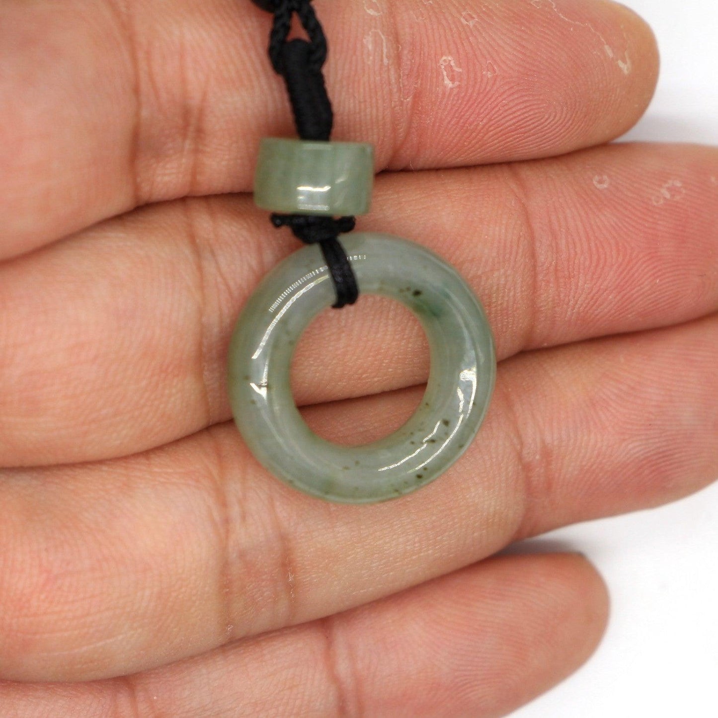 Type A Jadeite Jade Pendants Donut Series PE10054 - Jade-collector.com