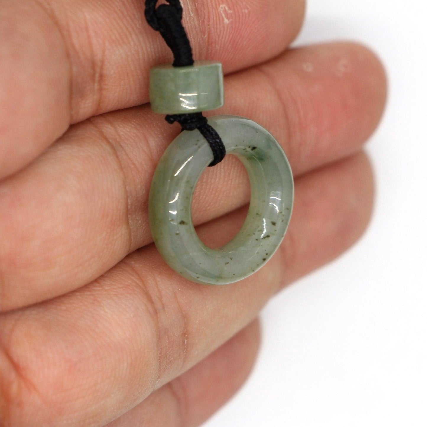 Type A Jadeite Jade Pendants Donut Series PE10054 - Jade-collector.com