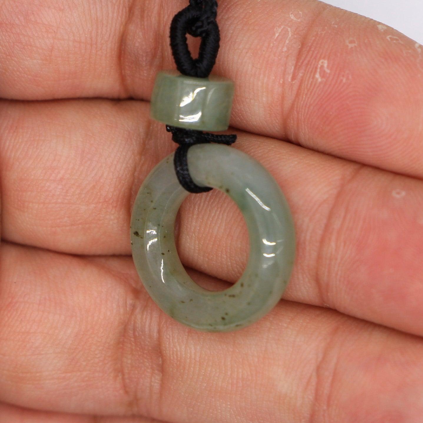 Type A Jadeite Jade Pendants Donut Series PE10054 - Jade-collector.com