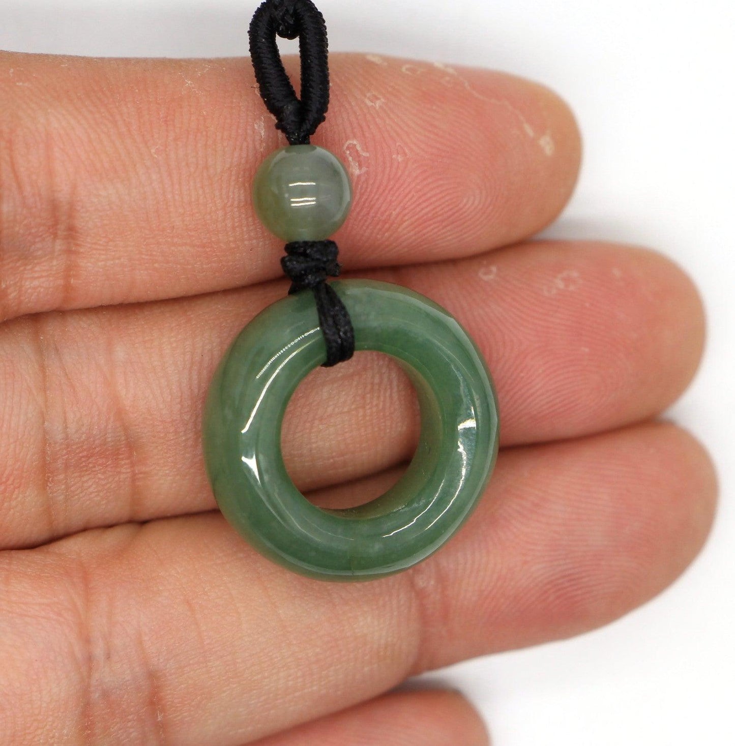 Type A Jadeite Jade Pendants Donut Series PE10020 - Jade-collector.com