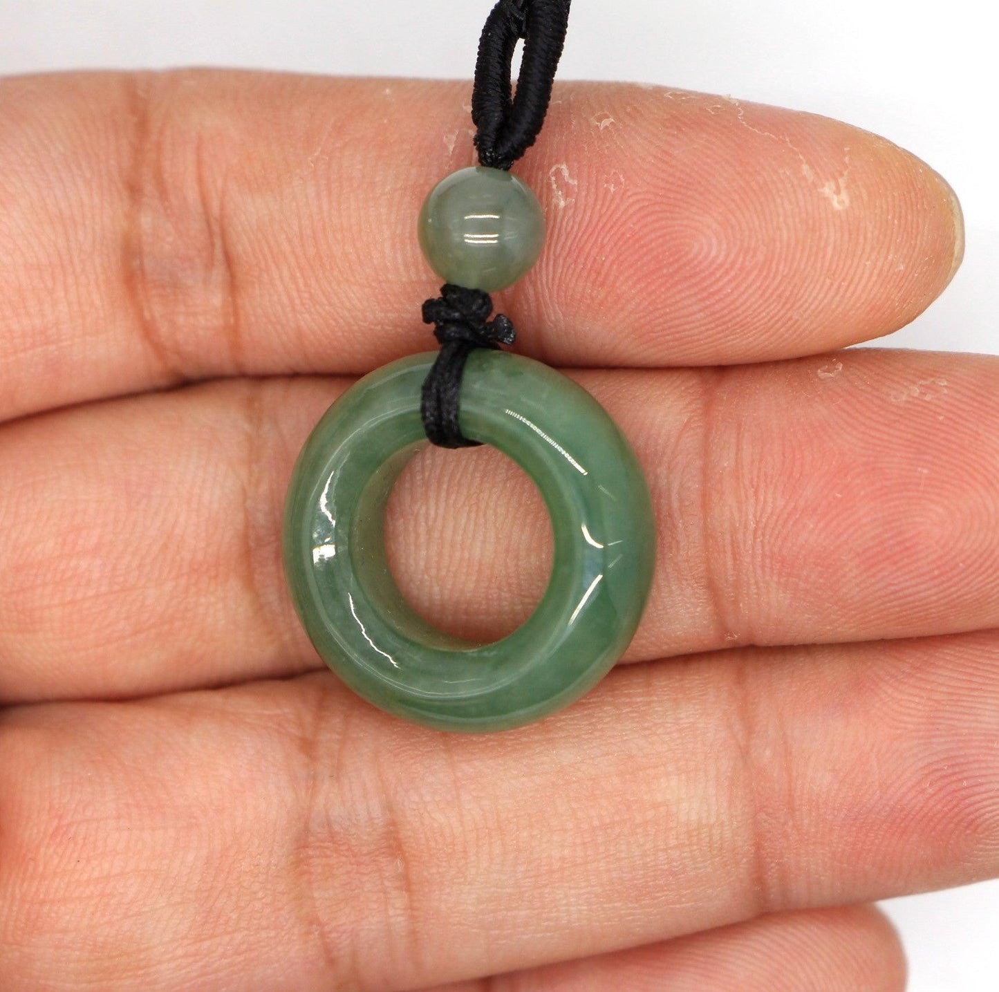 Type A Jadeite Jade Pendants Donut Series PE10020 - Jade-collector.com