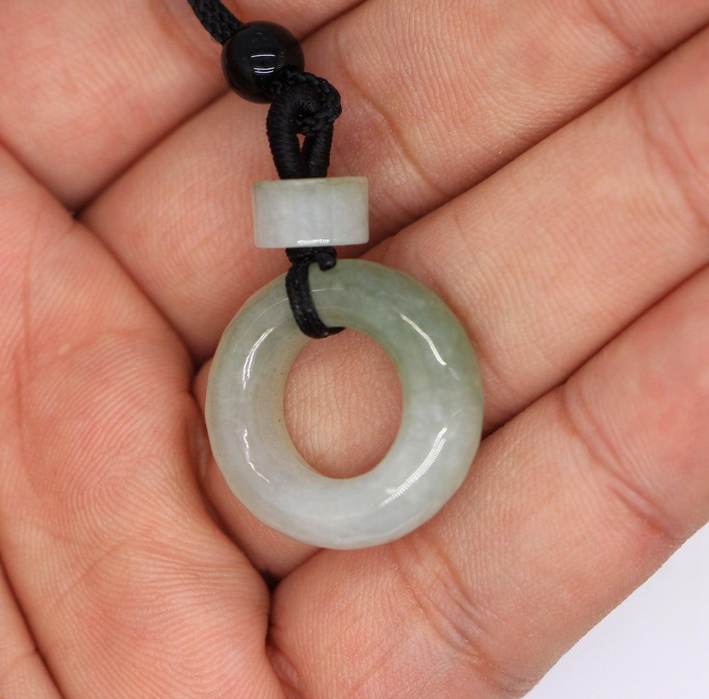 Type A Jadeite Jade Pendants Donut Series PE10031 - Jade-collector.com