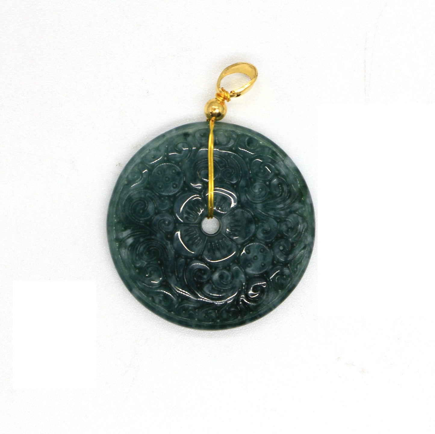 Type A Jadeite Jade Pendants Disc Series pe10018