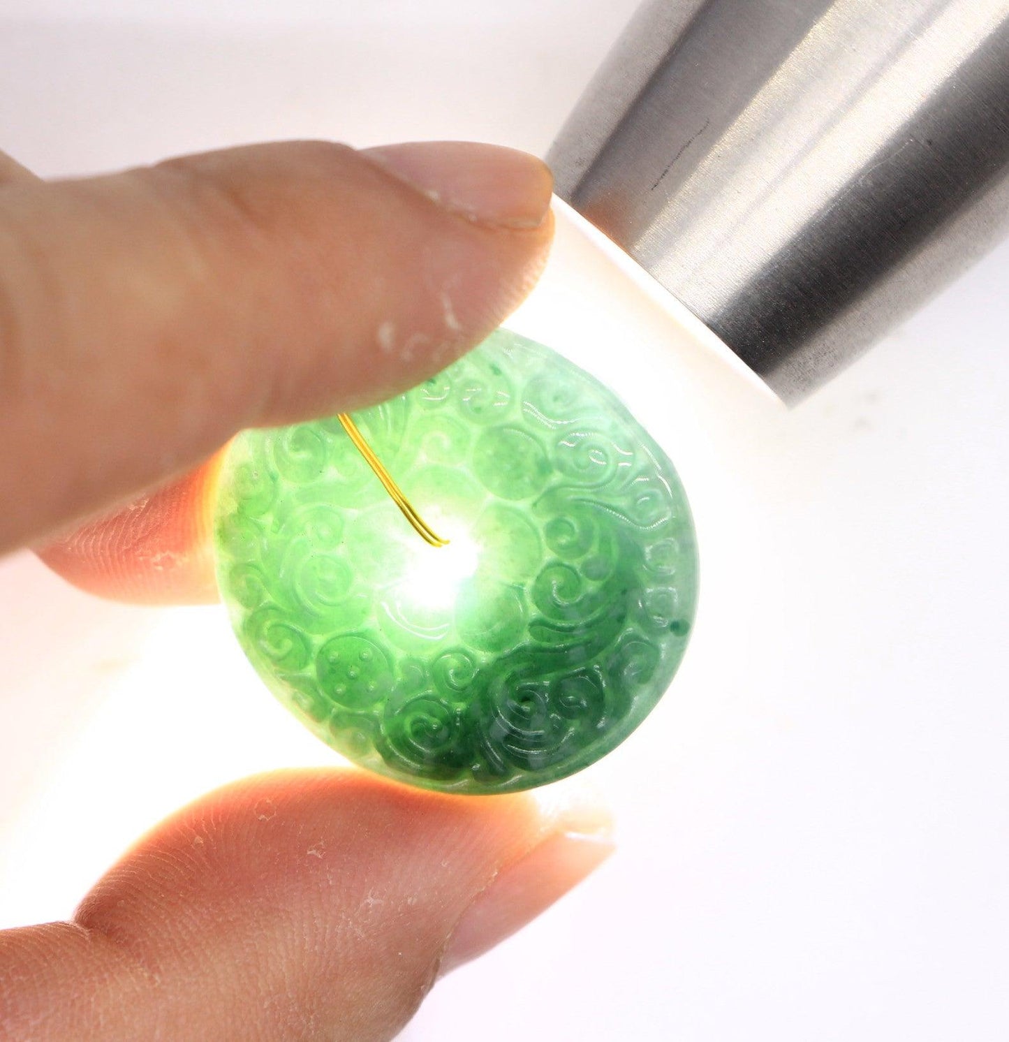 Type A Jadeite Jade Pendants Disc Series pe10018