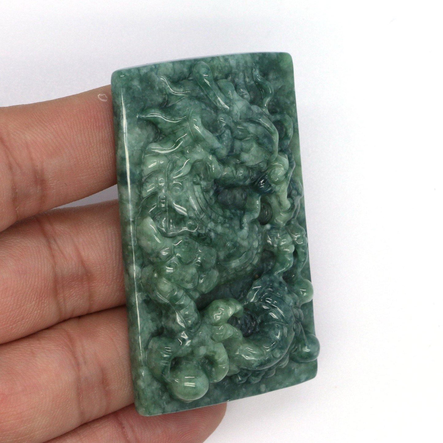 A Grade Jadeite Jade Pendants Dragon Series 天然緬甸玉A貨翡翠龍牌吊墜系列 DG0019 - Jade-collector.com