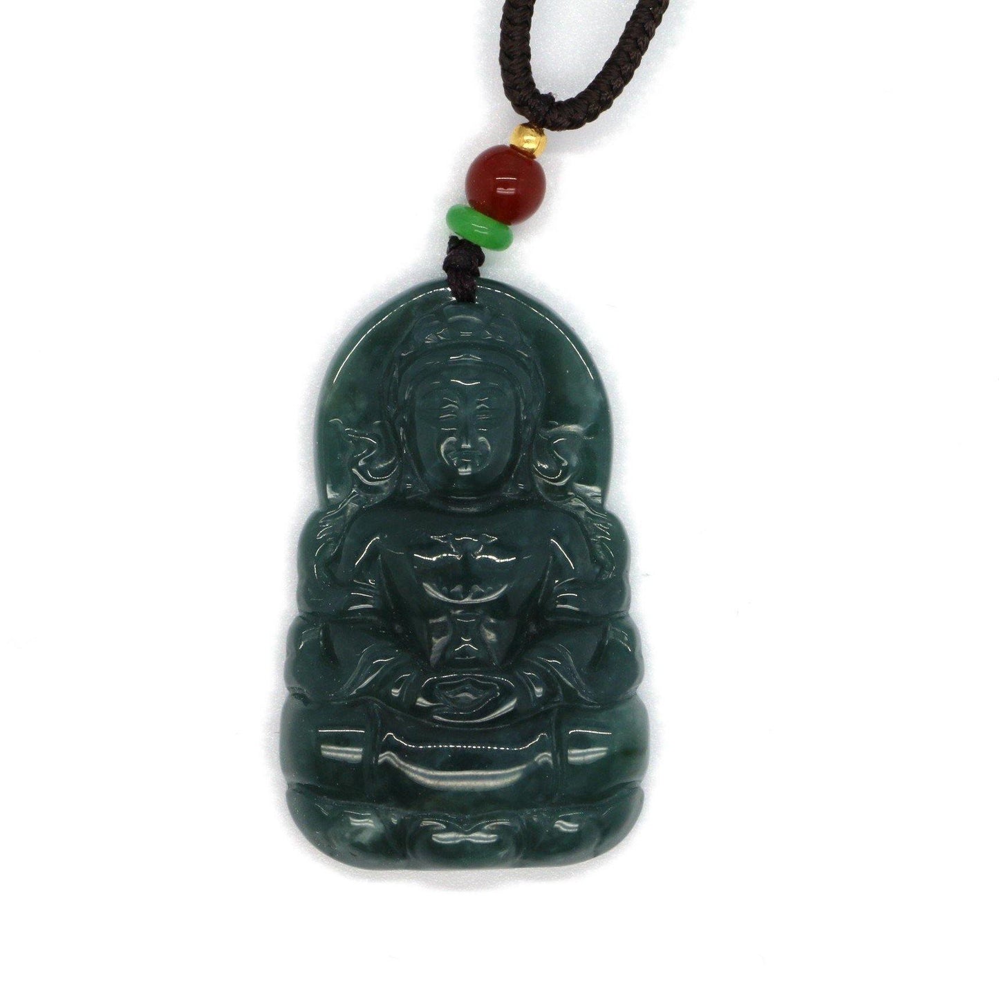 A Grade Jadeite Jade Guanyin Pendants Item no GY0025 - Jade-collector.com