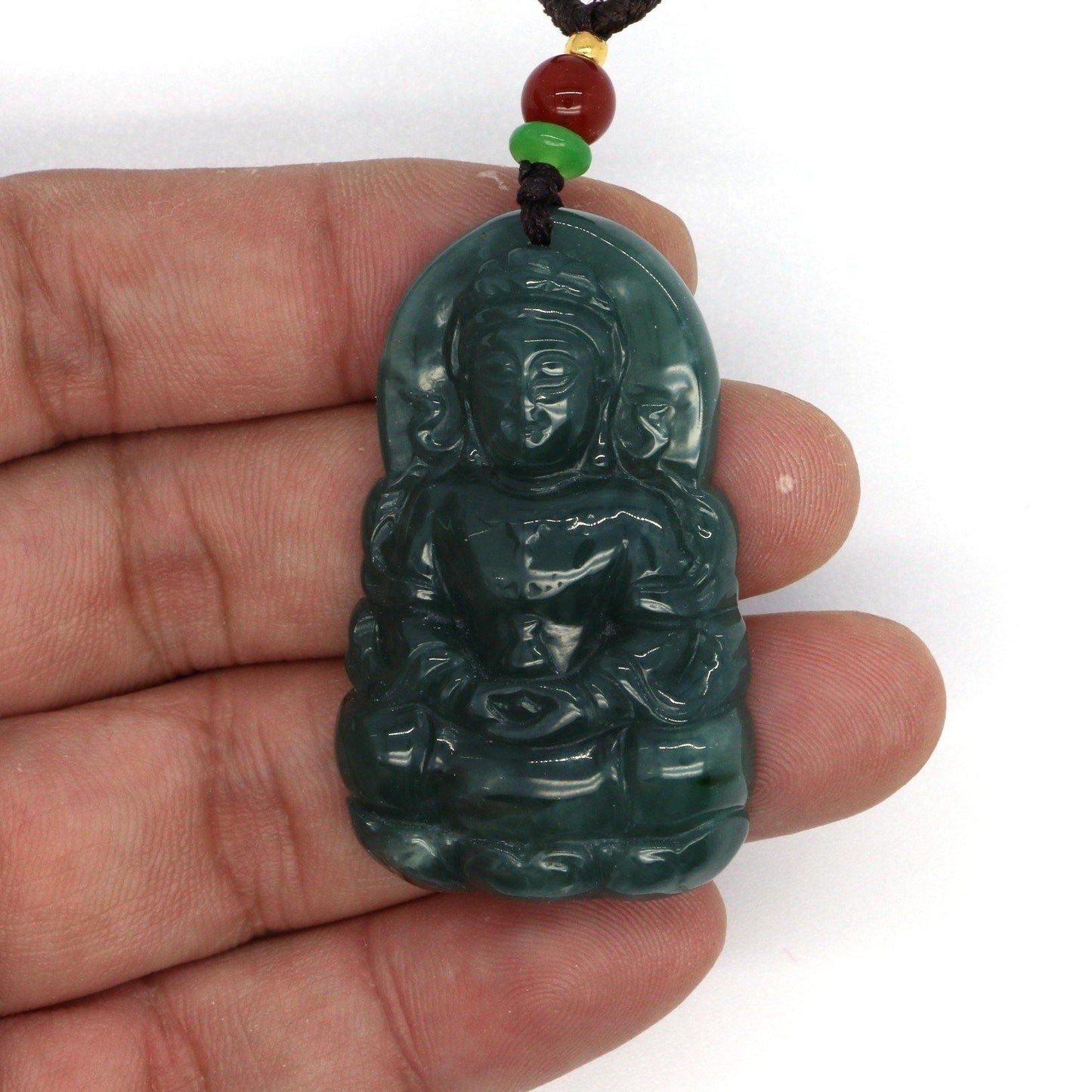 A Grade Jadeite Jade Guanyin Pendants Item no GY0025 - Jade-collector.com