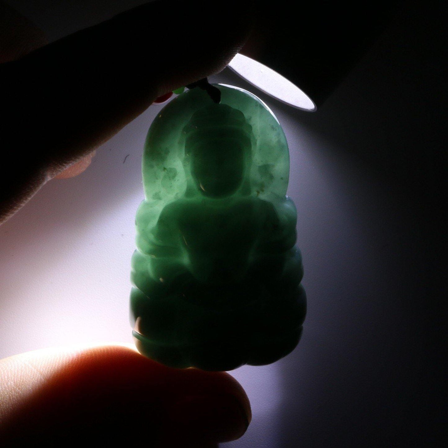 A Grade Jadeite Jade Guanyin Pendants Item no GY0025 - Jade-collector.com