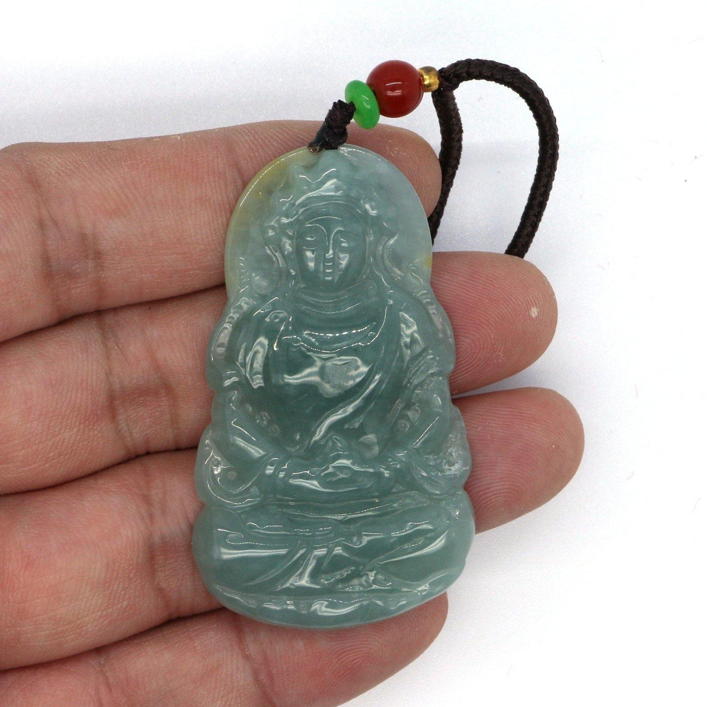 A Grade Jadeite Jade Pendants Guanyin Series 天然緬甸玉A貨翡翠觀音吊墜系列 GY0026 - Jade-collector.com