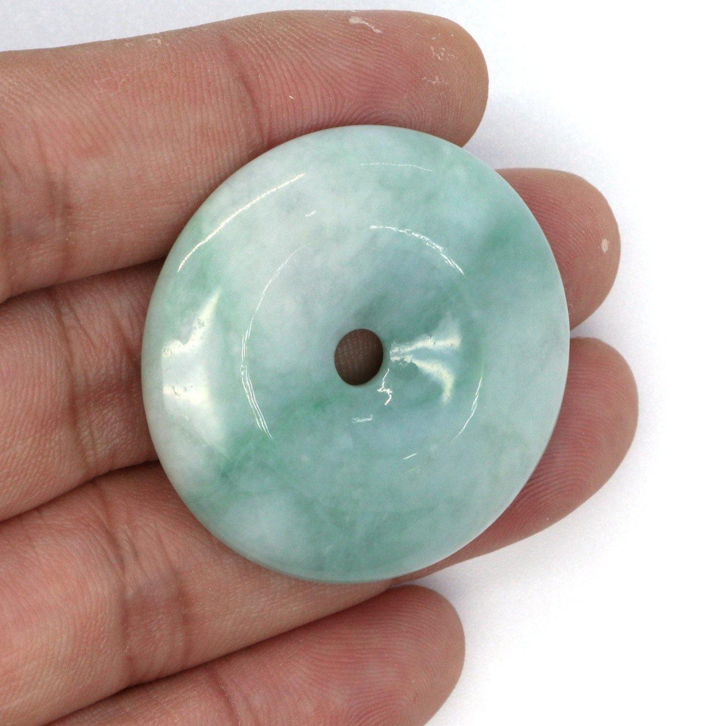 A Grade Jadeite Jade Pendants Disc Series 天然緬甸玉A貨翡翠平安扣吊墜系列 DS0019 - Jade-collector.com