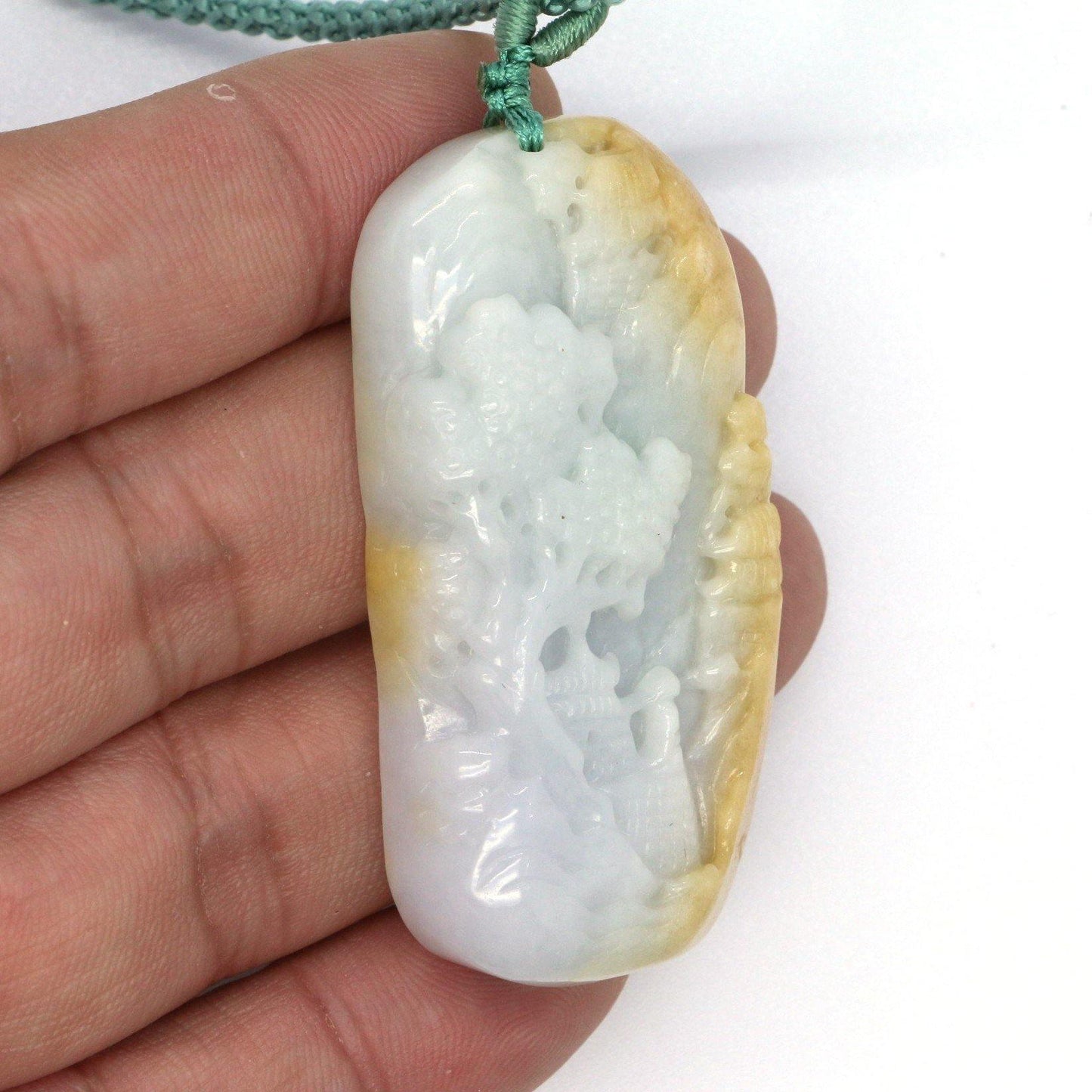 A Grade Jadeite Jade Pendants Landscape Series 天然緬甸玉A貨翡翠山水牌吊墜系列 DG0021 - Jade-collector.com