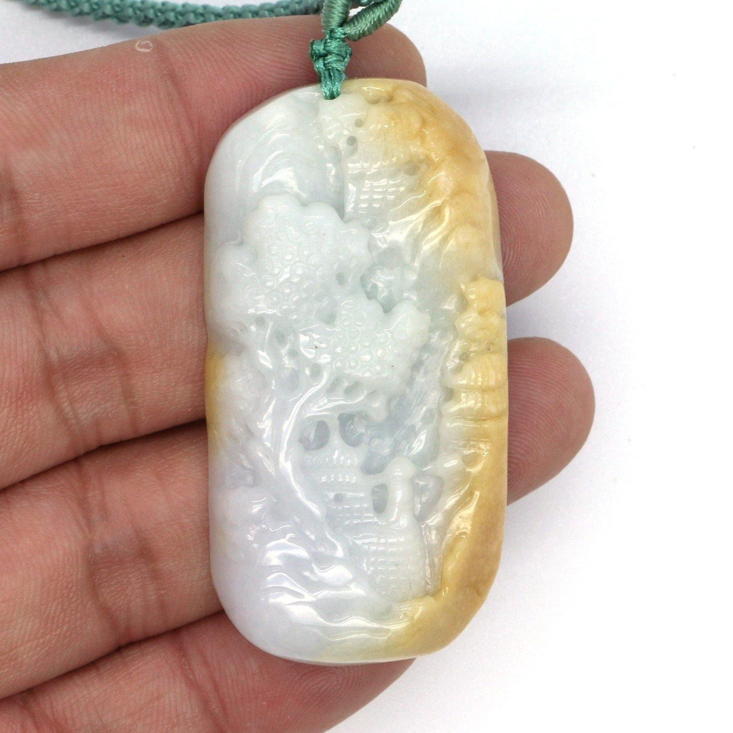 A Grade Jadeite Jade Pendants Landscape Series 天然緬甸玉A貨翡翠山水牌吊墜系列 DG0021 - Jade-collector.com