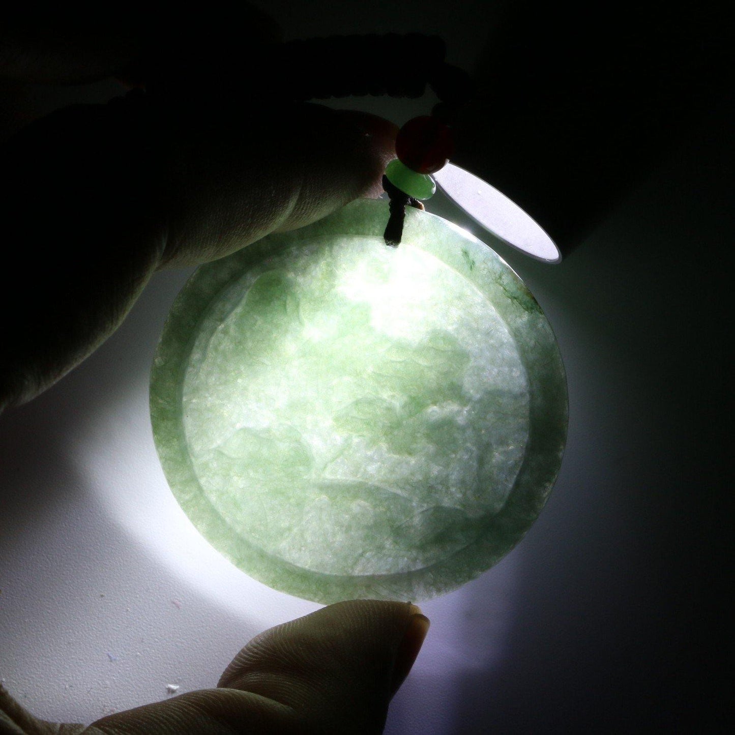 A Grade Jadeite Jade Pendants Landscape Series 天然緬甸玉A貨翡翠山水牌吊墜系列 LS0022 - Jade-collector.com