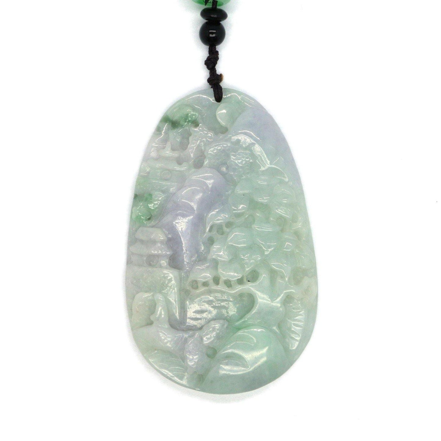 A Grade Jadeite Jade Pendants Landscape Series 天然緬甸玉A貨翡翠山水牌吊墜系列 LS0024 - Jade-collector.com