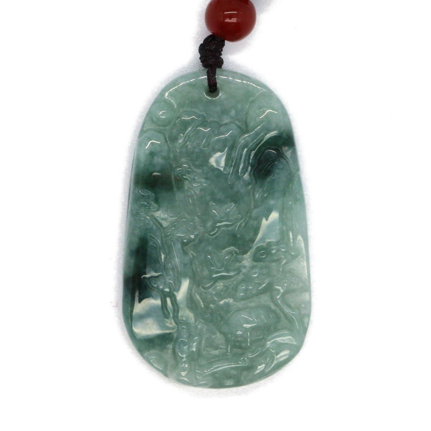 A Grade Jadeite Jade Pendants Landscape Series 天然緬甸玉A貨翡翠山水牌吊墜系列 LS0027 - Jade-collector.com