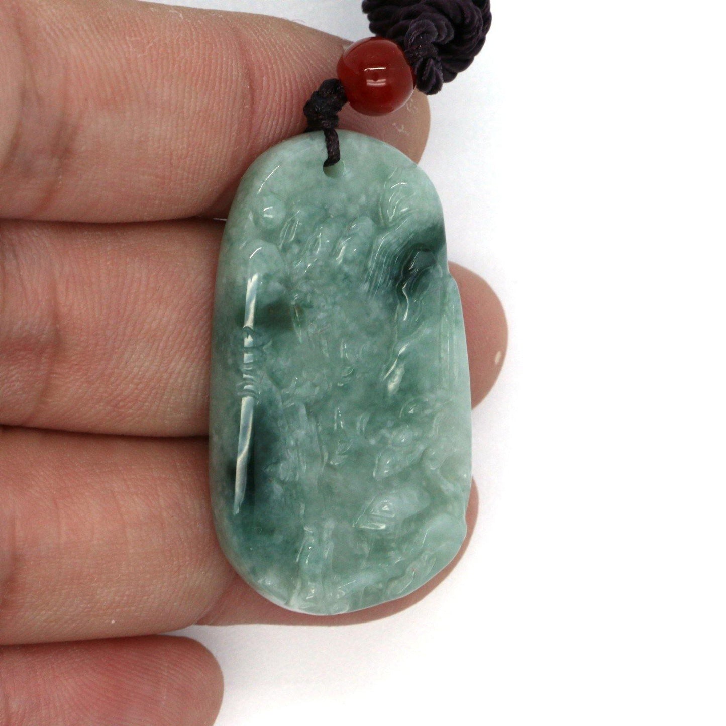 A Grade Jadeite Jade Pendants Landscape Series 天然緬甸玉A貨翡翠山水牌吊墜系列 LS0027 - Jade-collector.com