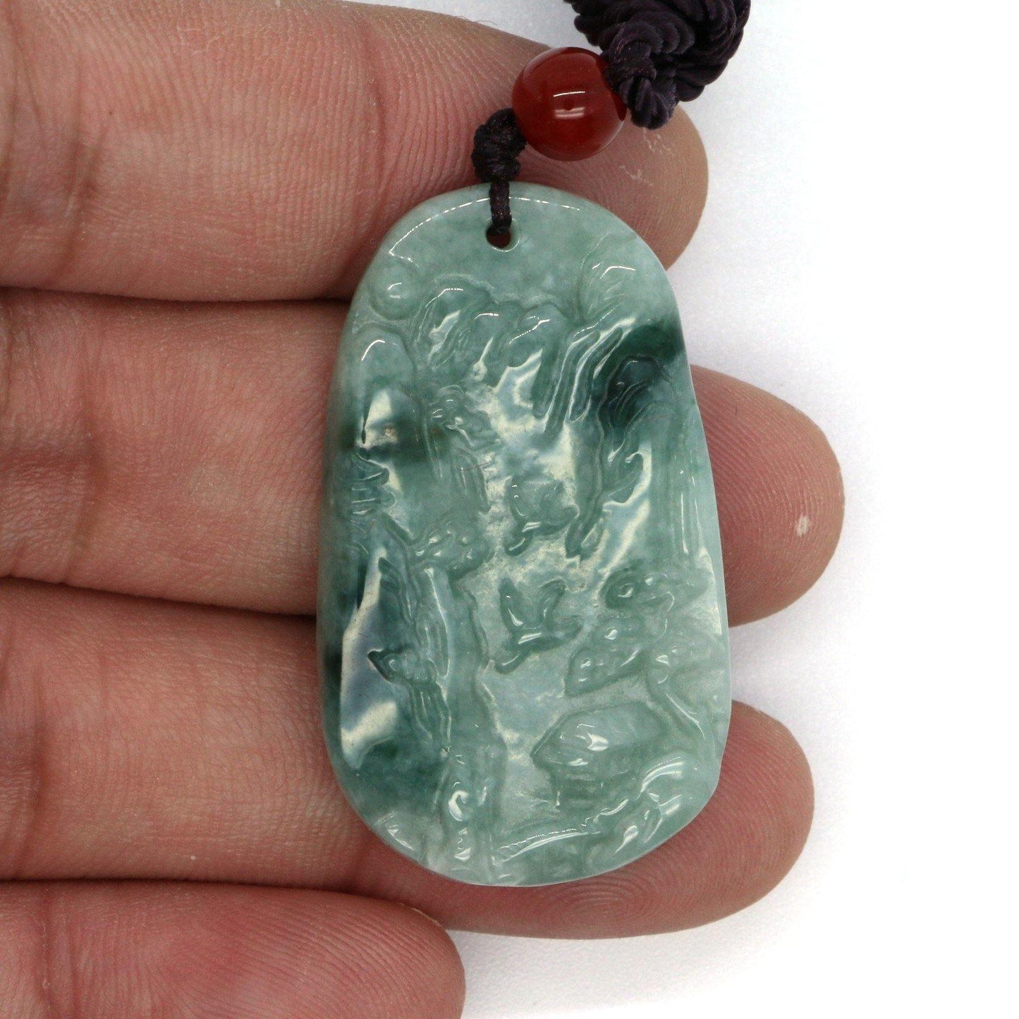 A Grade Jadeite Jade Pendants Landscape Series 天然緬甸玉A貨翡翠山水牌吊墜系列 LS0027 - Jade-collector.com