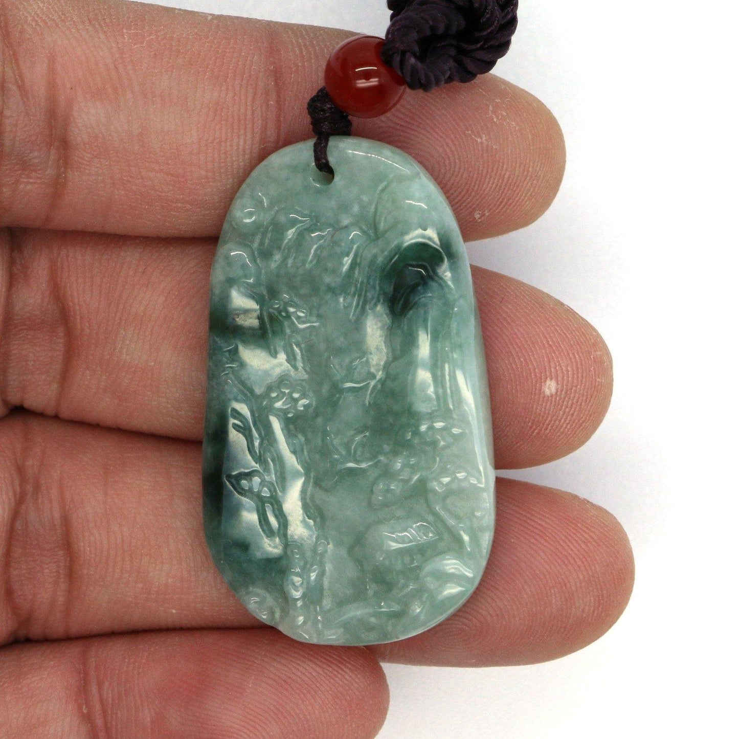 A Grade Jadeite Jade Pendants Landscape Series 天然緬甸玉A貨翡翠山水牌吊墜系列 LS0027 - Jade-collector.com